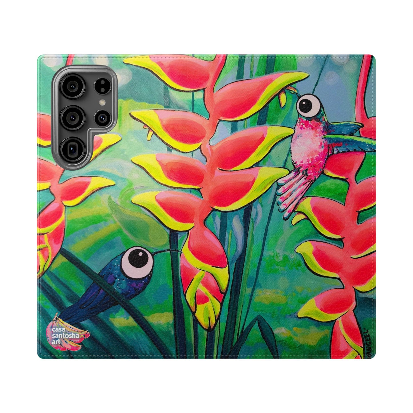 Cyclops Hummingbirds Flip Phone Case – Wallet Cover with Card Slots