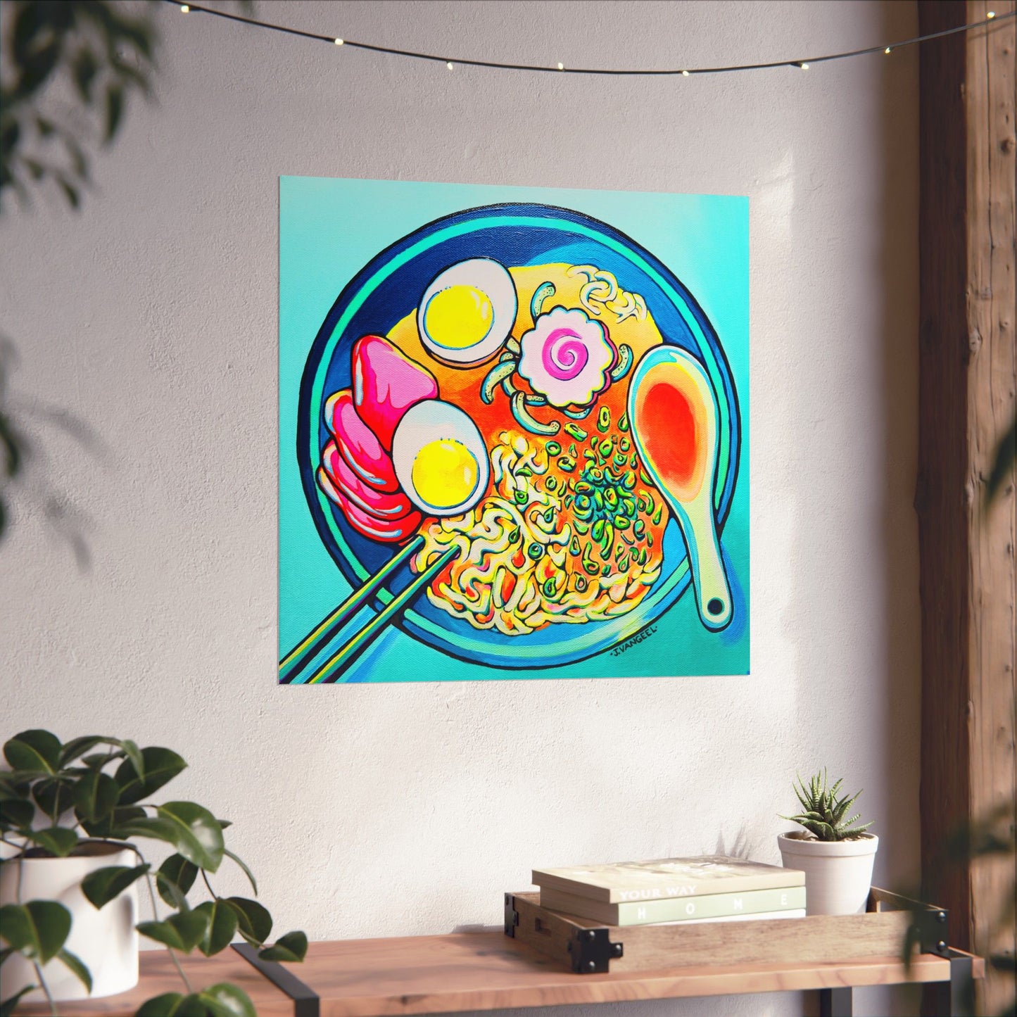 Neon Ramen Giclée Art Poster