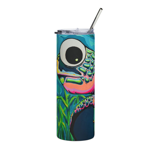 Cyclops Turtle Stainless Steel Tumbler, 20oz | Fun Travel Mug, Eco-Friendly