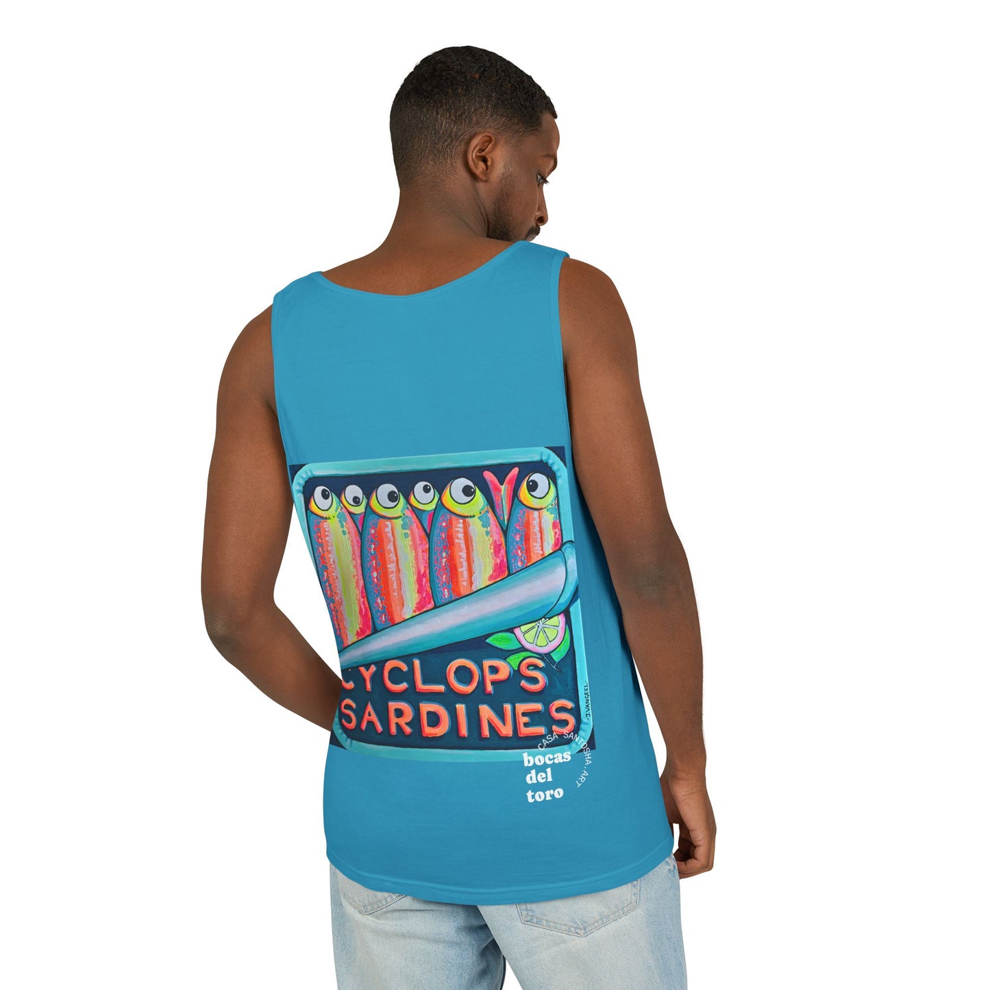 Unisex Neon Sardines Tank Top - Perfect for Summer Vibes
