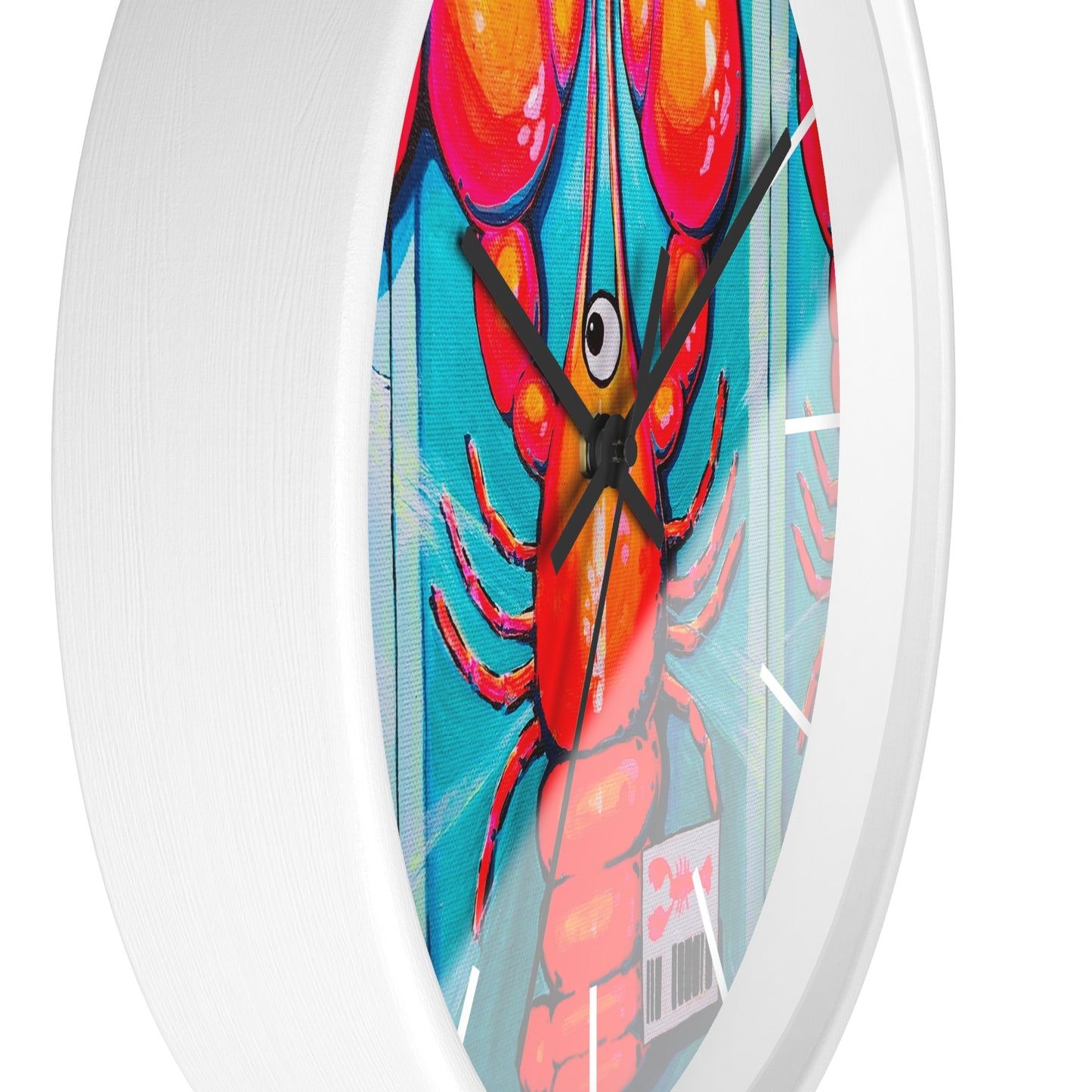 Fresh Neon Lobster Pop Art Wall Clock
