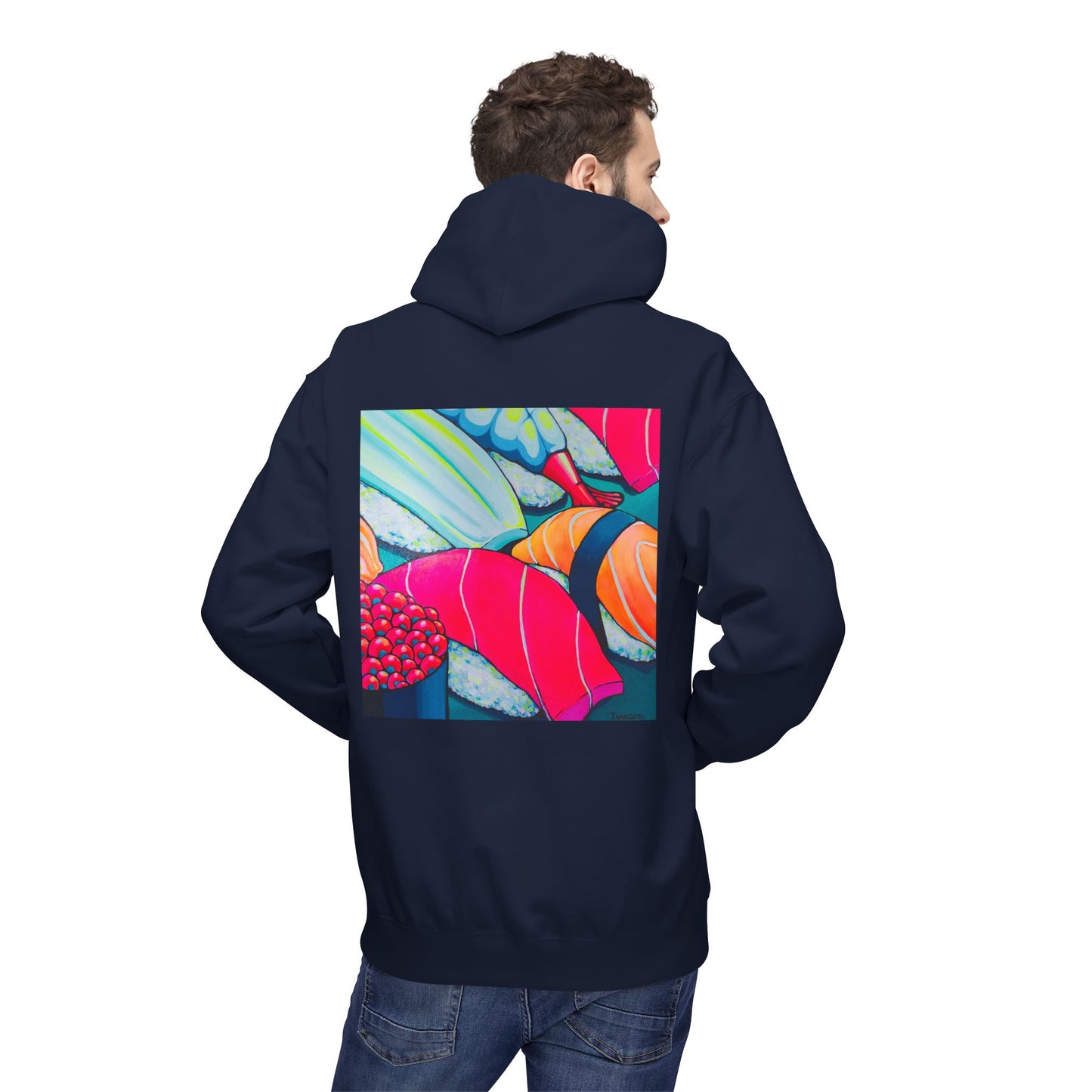 Unisex Neon Sushi Soft Hoodie