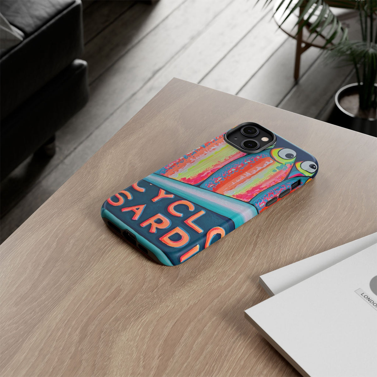 Neon Sardines Tough Phone Case