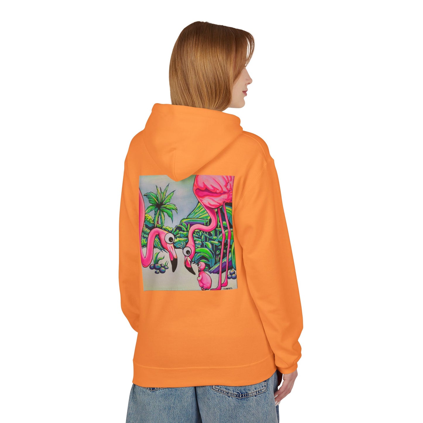 Unisex Cyclops Flamingo Family Soft Hoodie