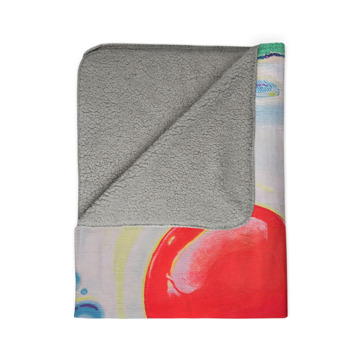 Neon Fried Egg Fleece Sherpa Blanket