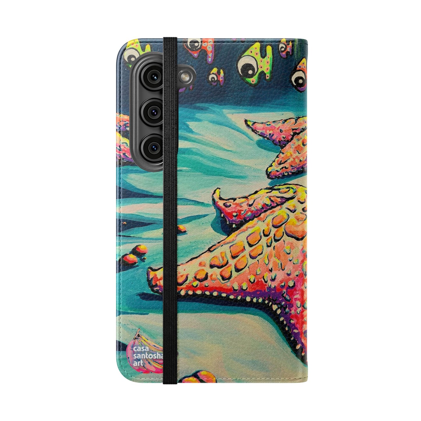 Cyclops Starfish Flip Phone Case – Wallet Cover with Card Slots