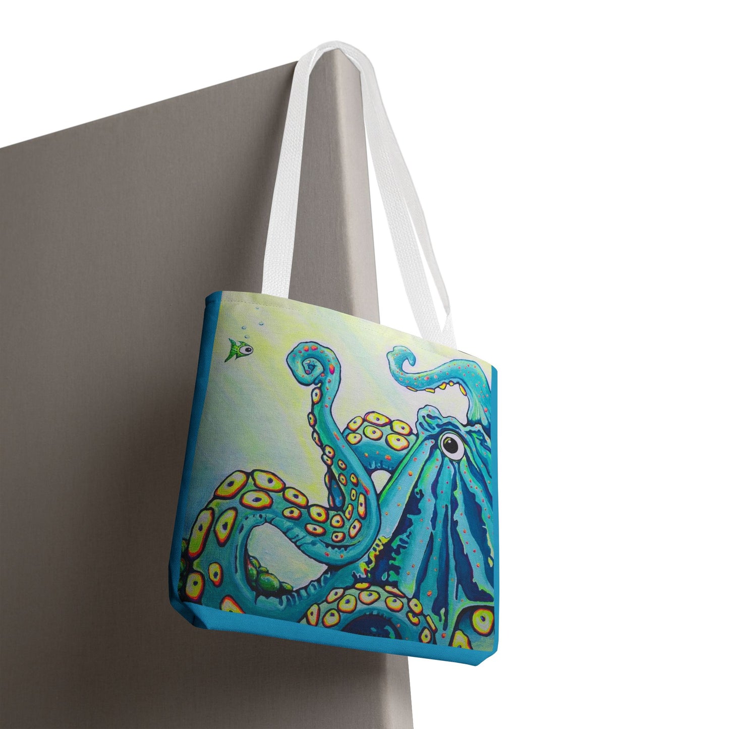 Premium Cyclops Octopus Tote Bag, Original Artist Design, Reusable Shopping Tote,  Eco-Friendly