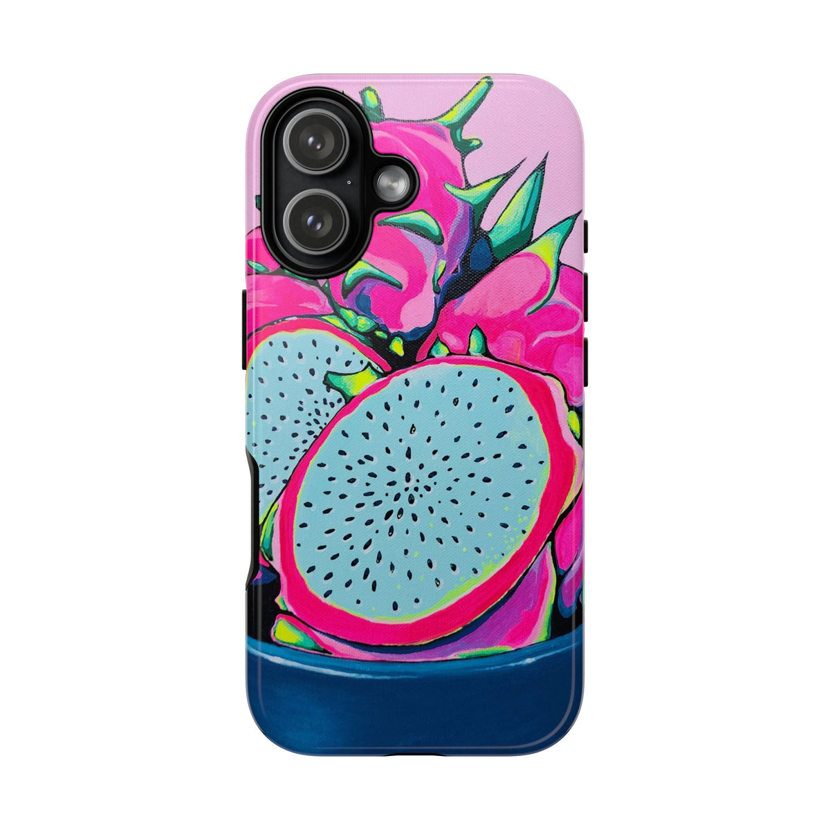 Coque de téléphone résistante Pitaya Rose Néon