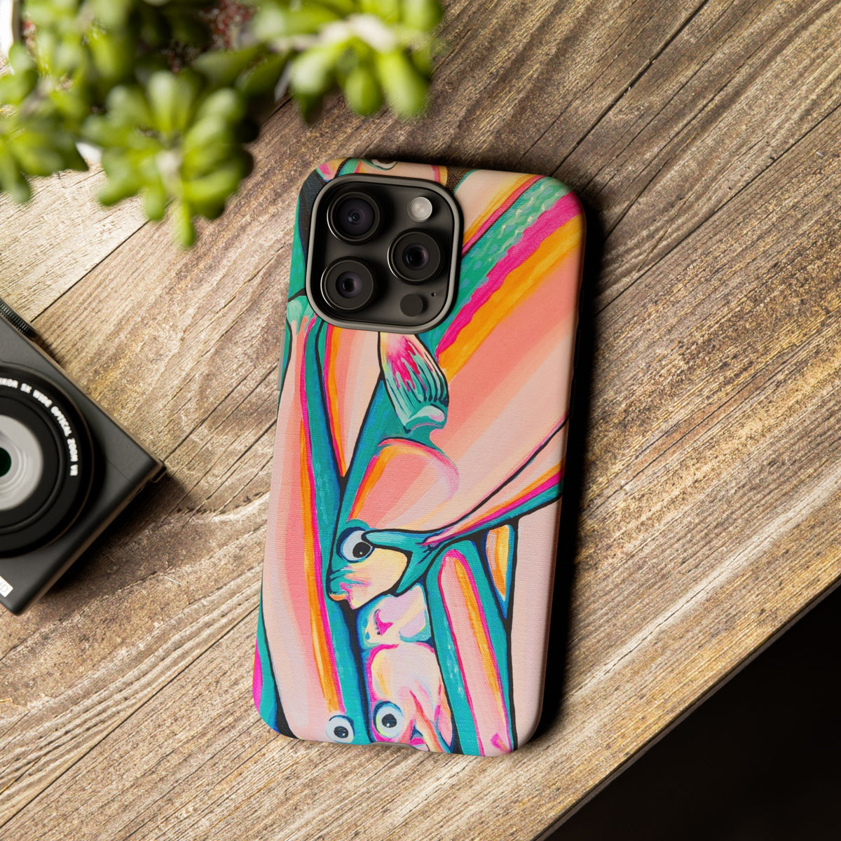 Neon Fish Tough Phone Case