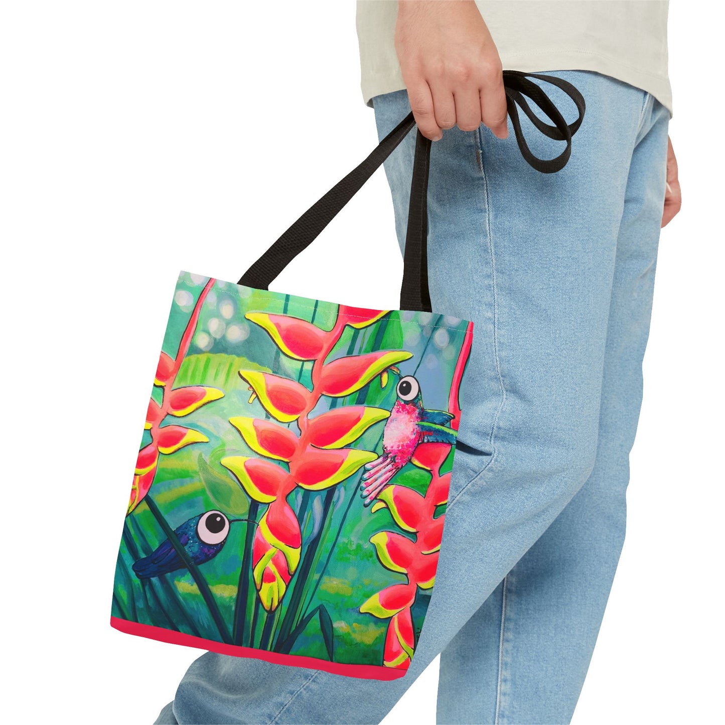 Premium Cyclops Hummingbirds Tote Bag, Original Artist Design, Reusable Shopping Tote,  Eco-Friendly