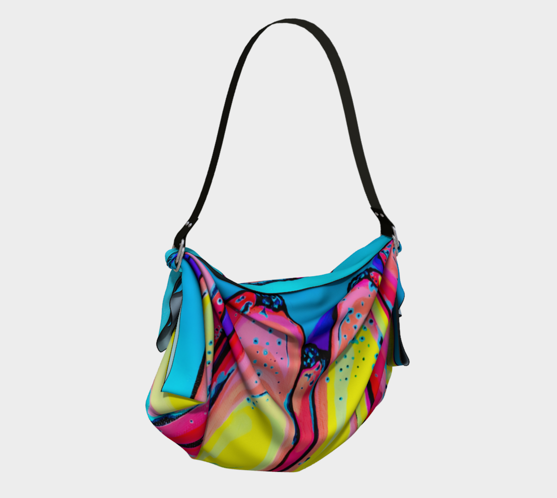 Neon Fat Bananas Origami Tote