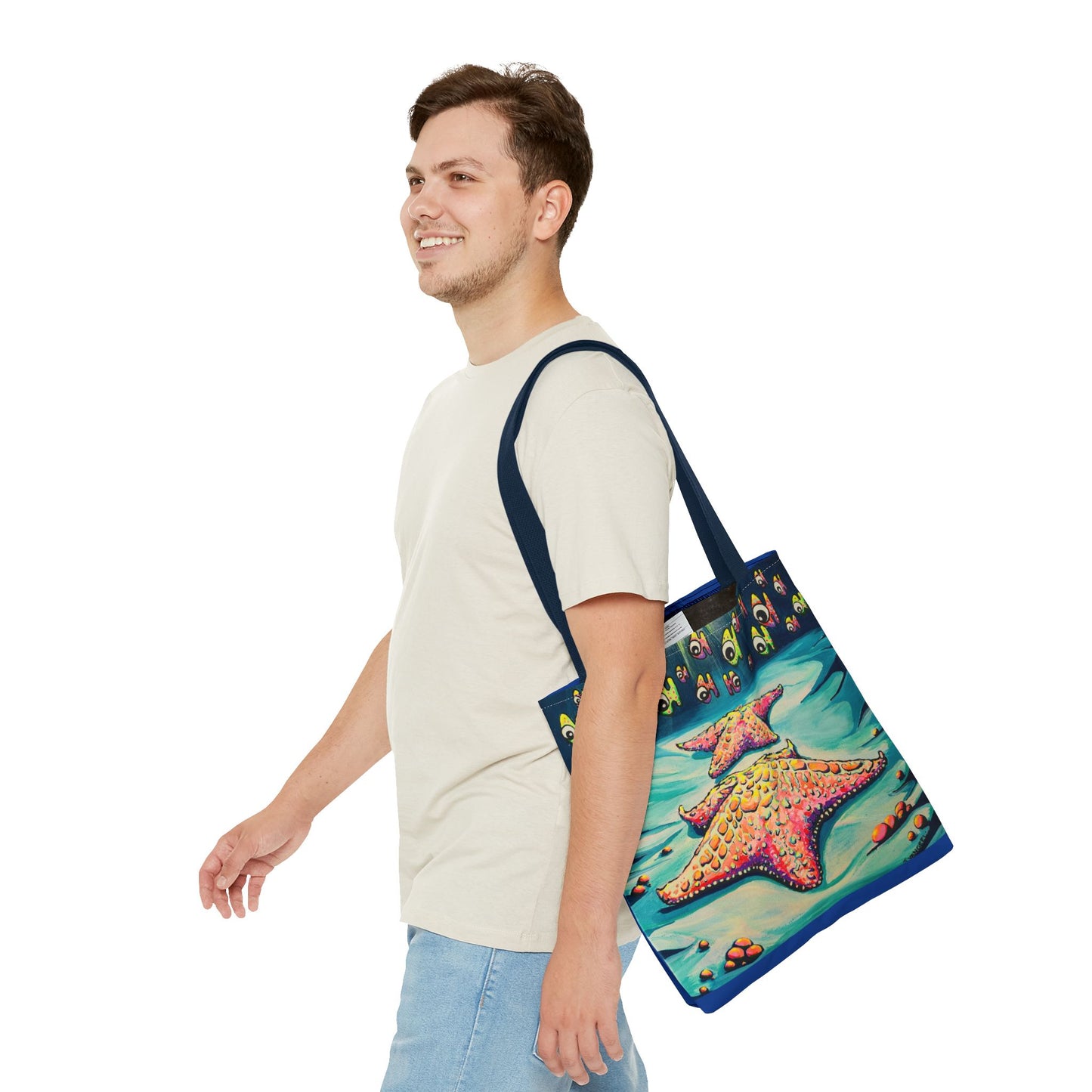 Premium Cyclops Starfish Tote Bag, Original Artist Design, Reusable Shopping Tote, Eco-Friendly