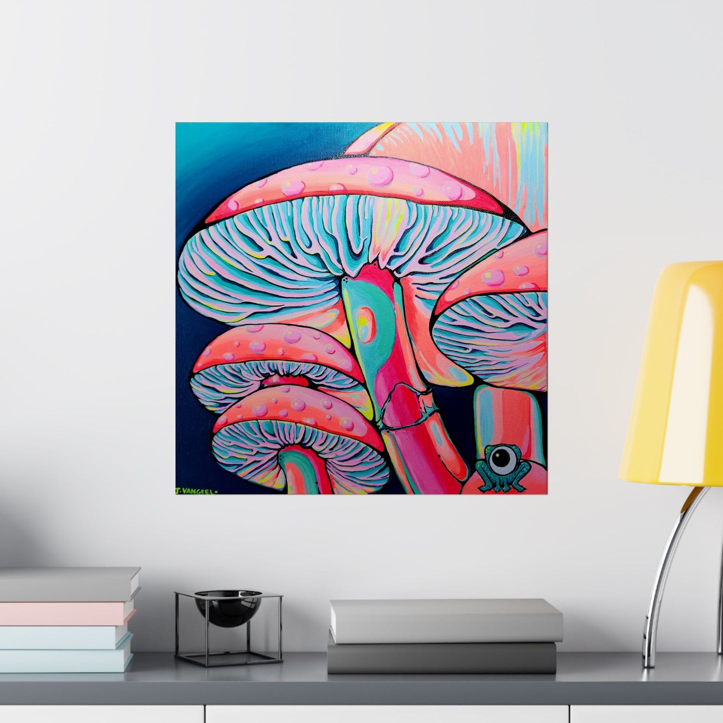 Trippy Mushrooms Giclée Art Poster