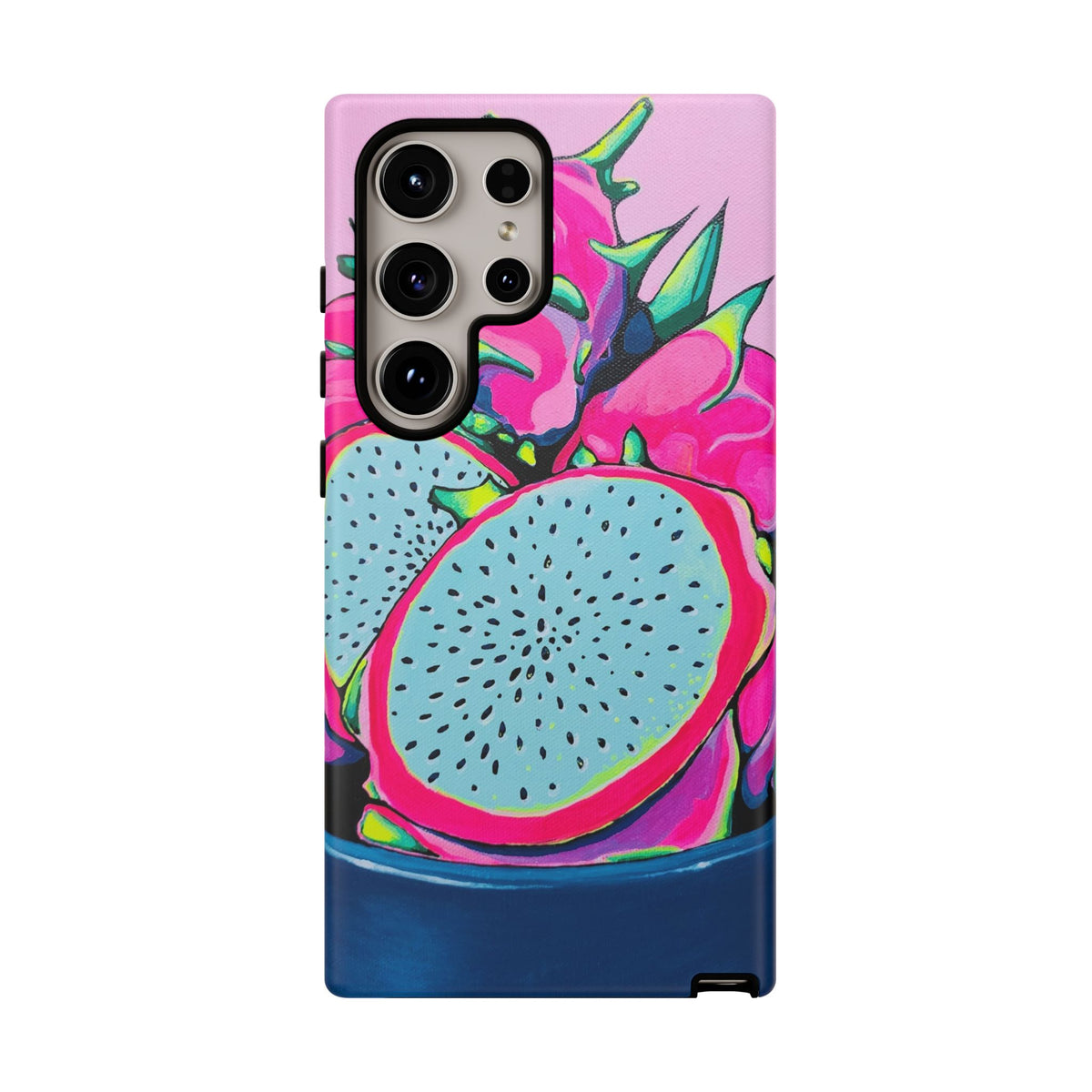 Coque de téléphone résistante Pitaya Rose Néon