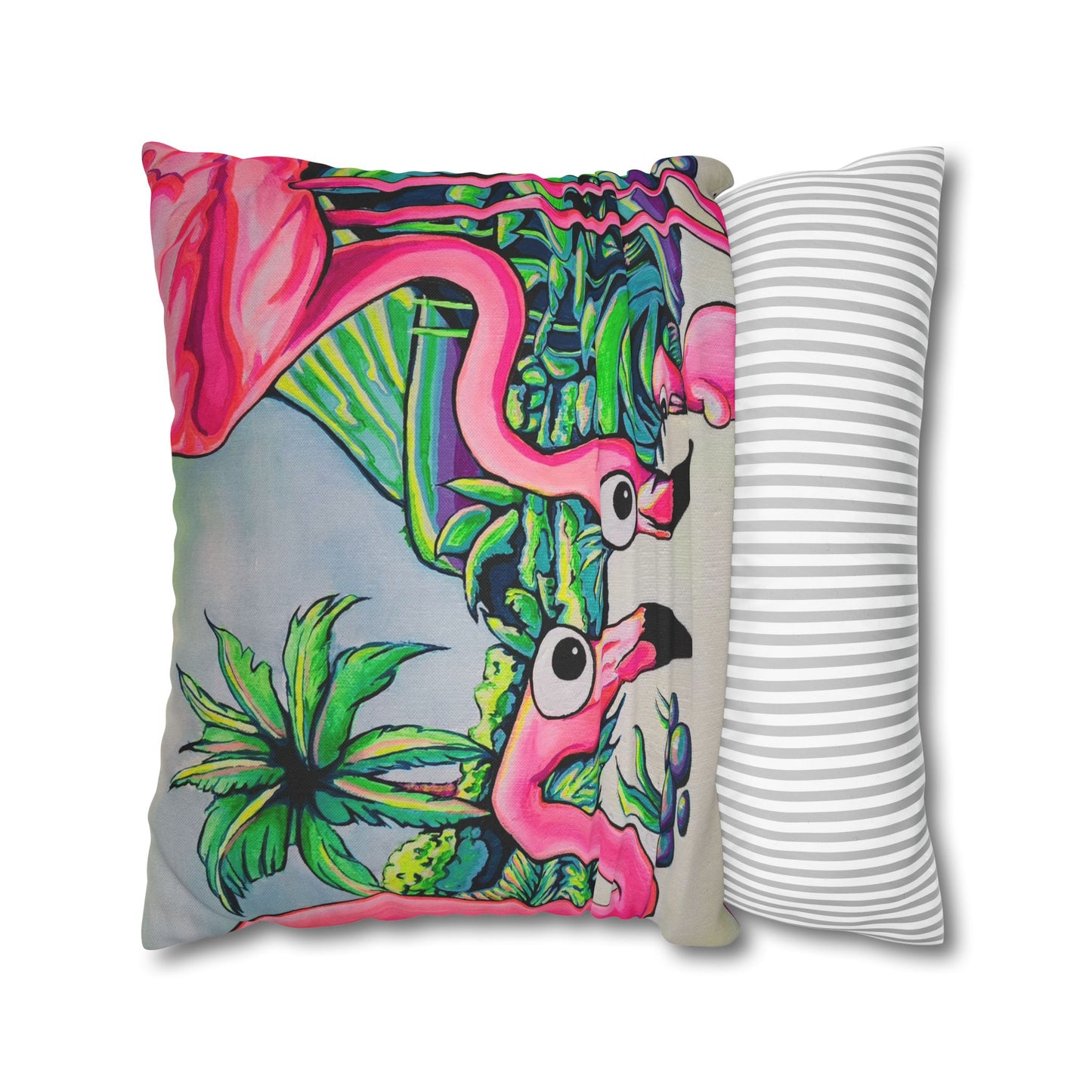 Cyclops Flamingo Family Pillowcase for Throw Pillow, Cover Only
