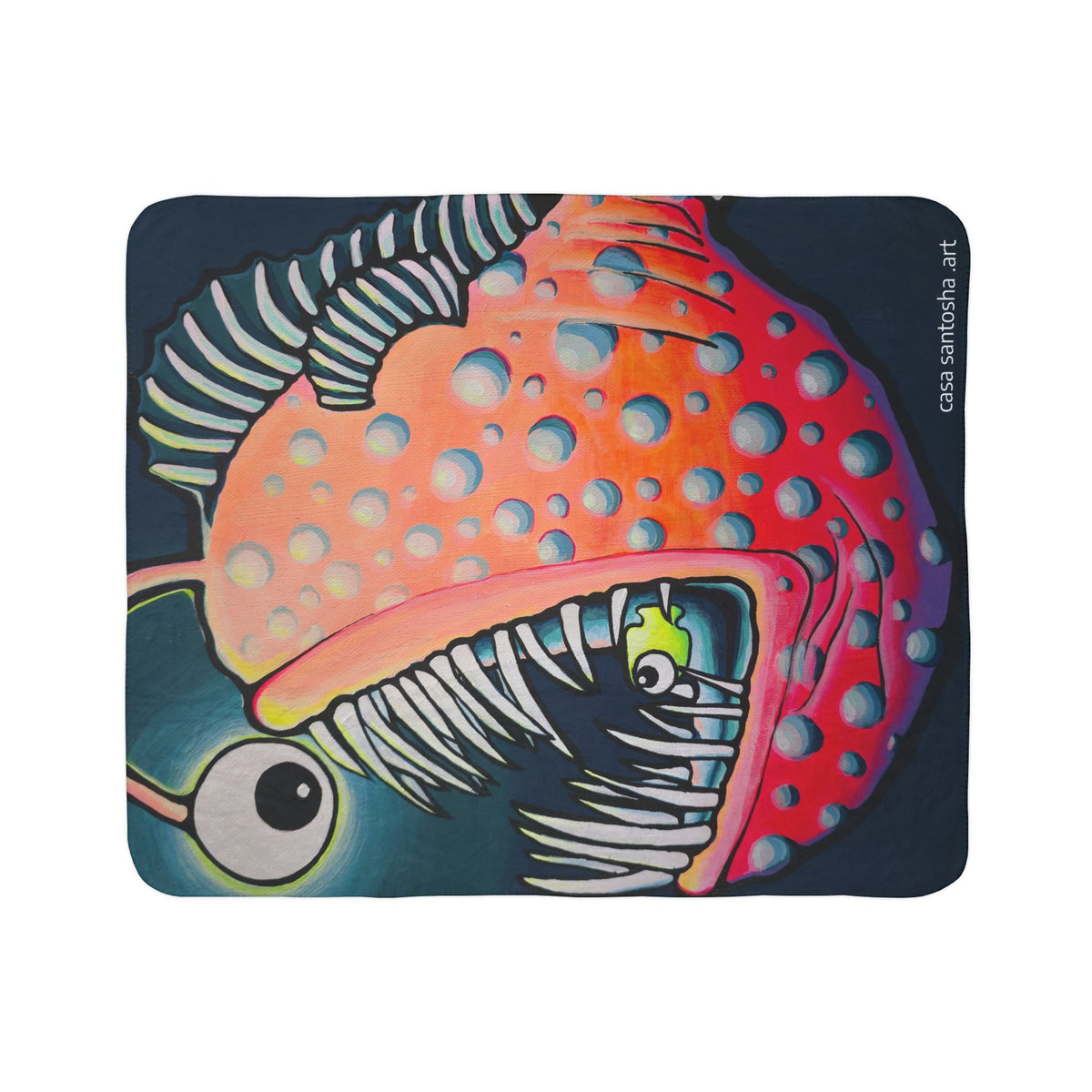 Cyclops Anglerfish Fleece Sherpa Blanket