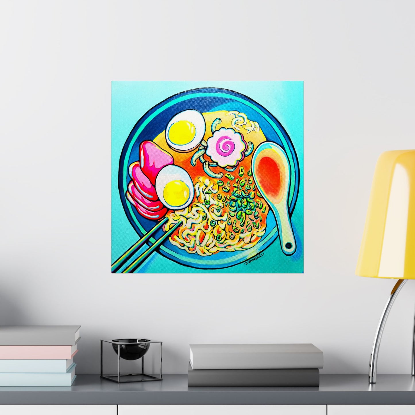 Neon Ramen Giclée Art Poster
