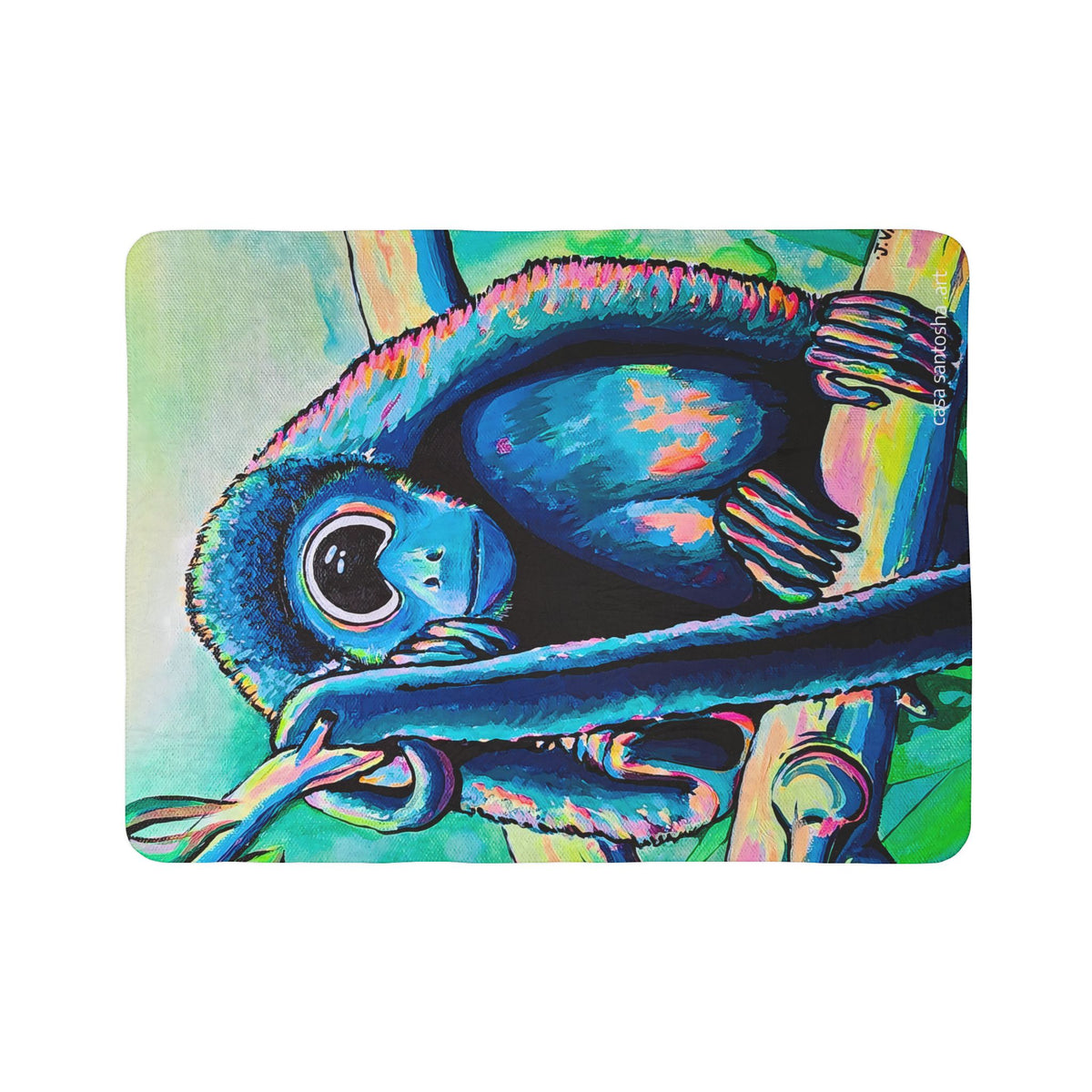 Cyclops Monkey Fleece Sherpa Blanket