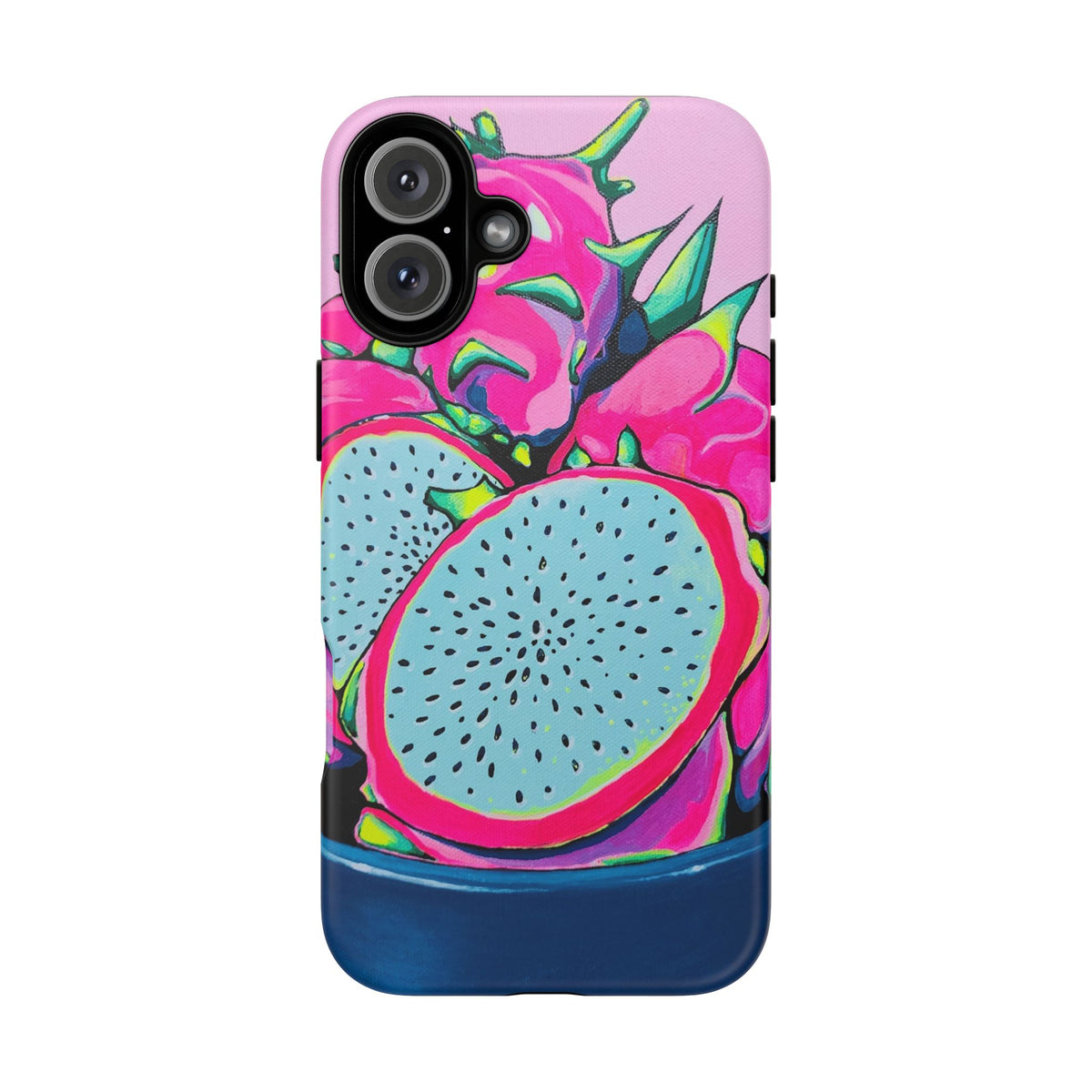 Coque de téléphone résistante Pitaya Rose Néon