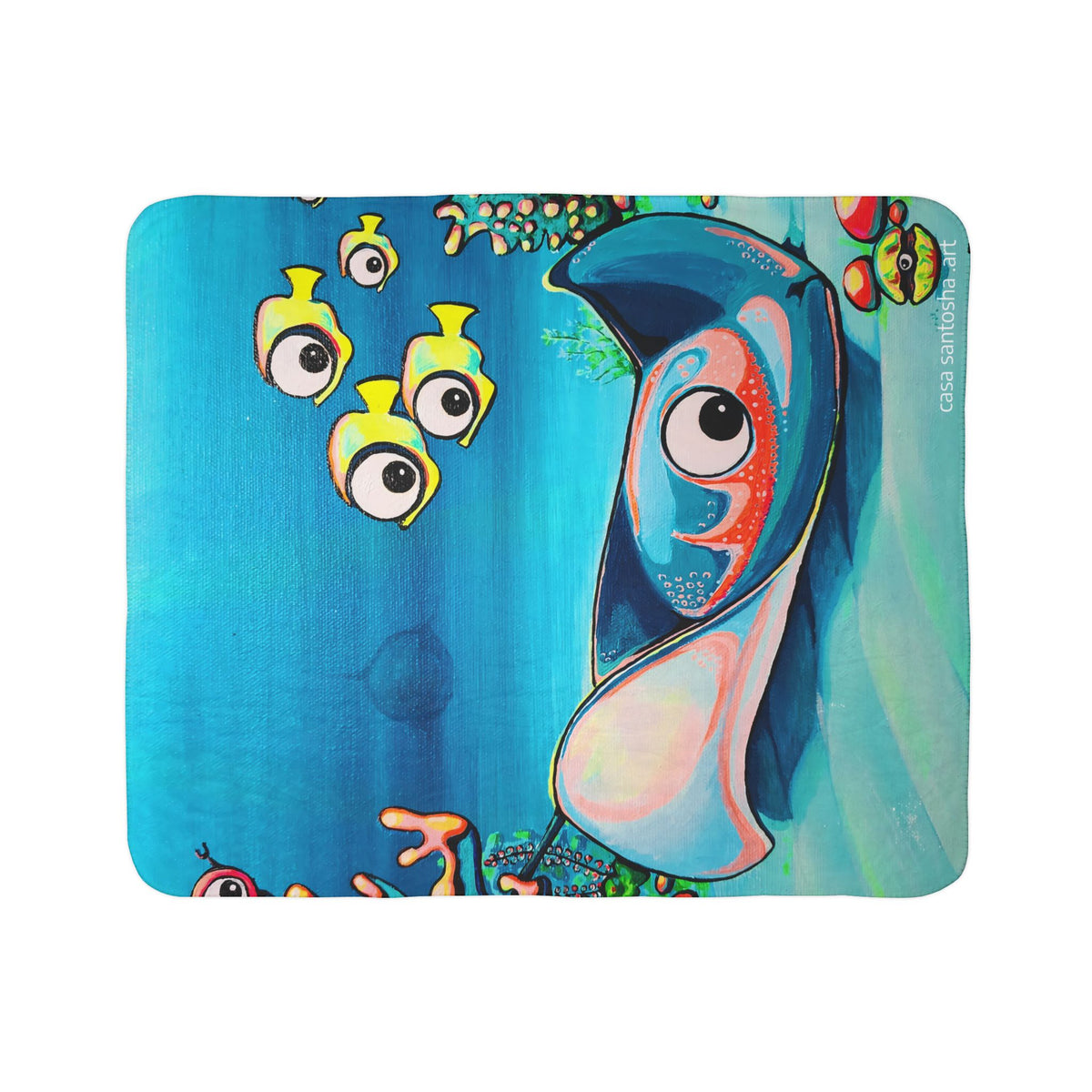 Cyclops Stingray Fleece Sherpa Blanket