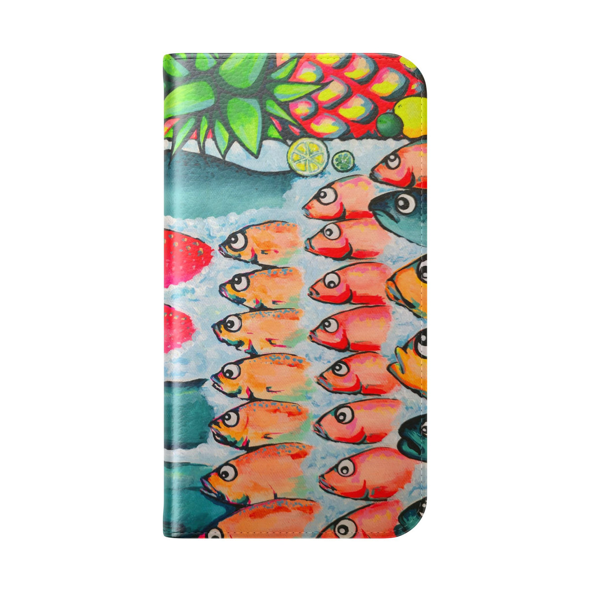 Neon Cabo Fish Market Flip Phone Case – Wallet Cover with Card Slots