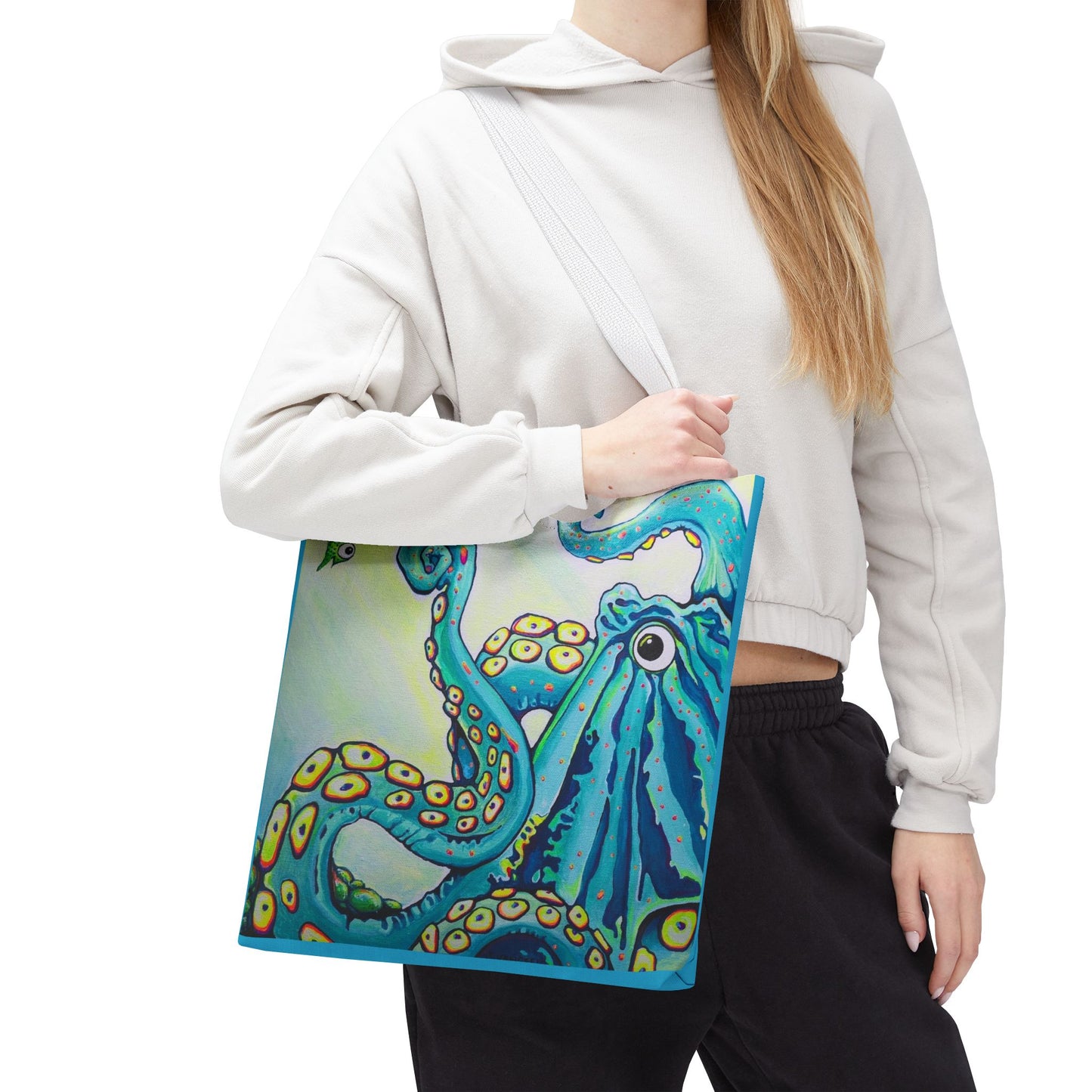 Premium Cyclops Octopus Tote Bag, Original Artist Design, Reusable Shopping Tote,  Eco-Friendly