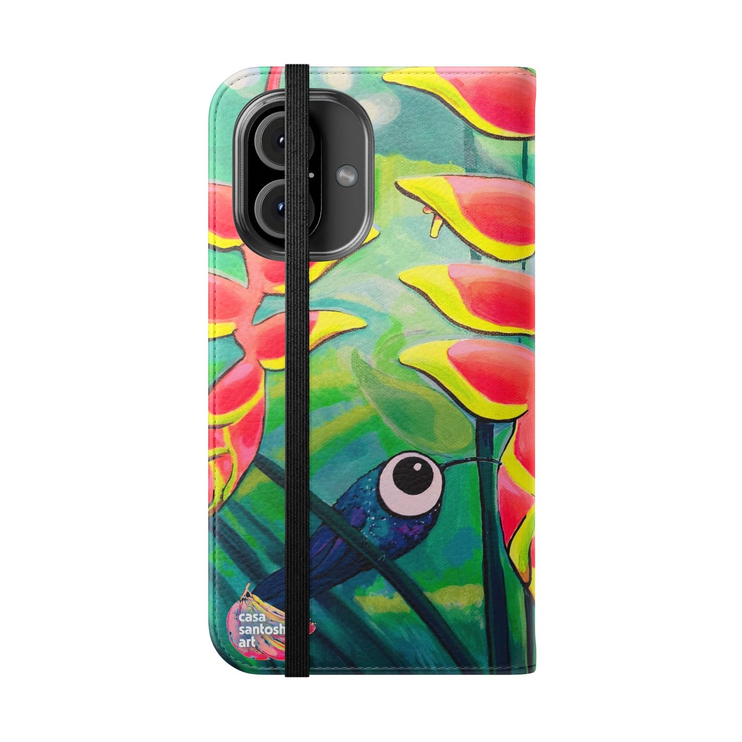 Cyclops Hummingbirds Flip Phone Case – Wallet Cover with Card Slots