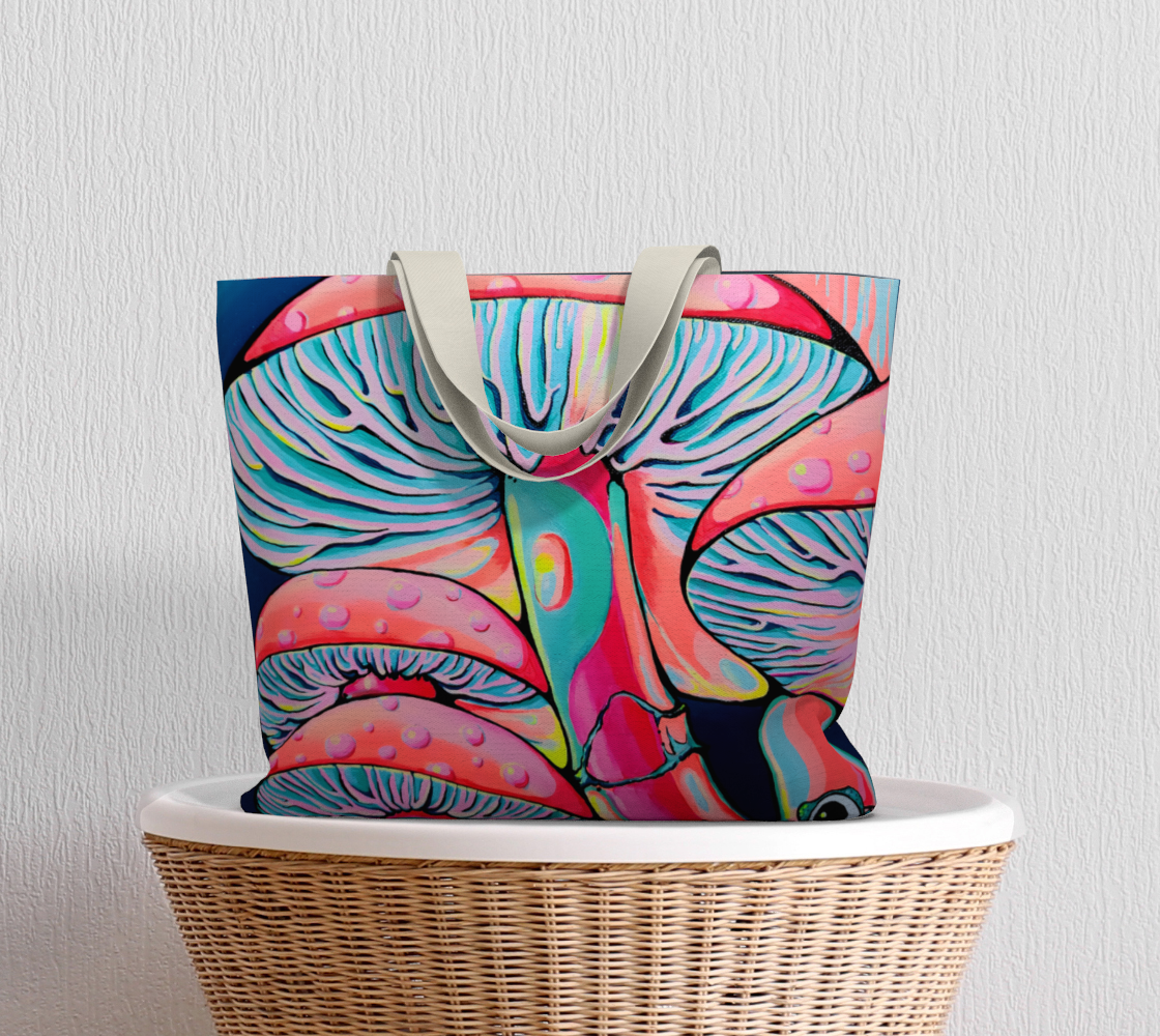 Trippy Mushrooms Market Tote