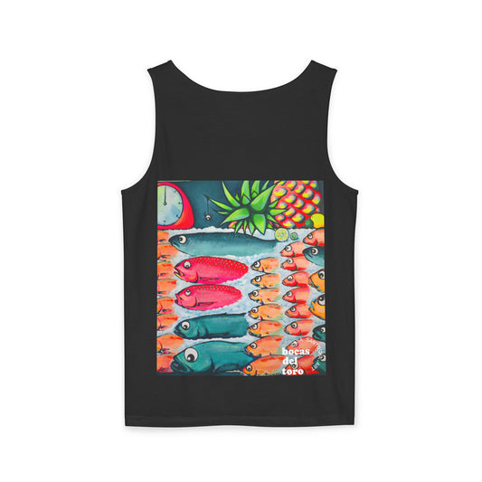 Unisex Neon Cabo Fish Market Tank Top