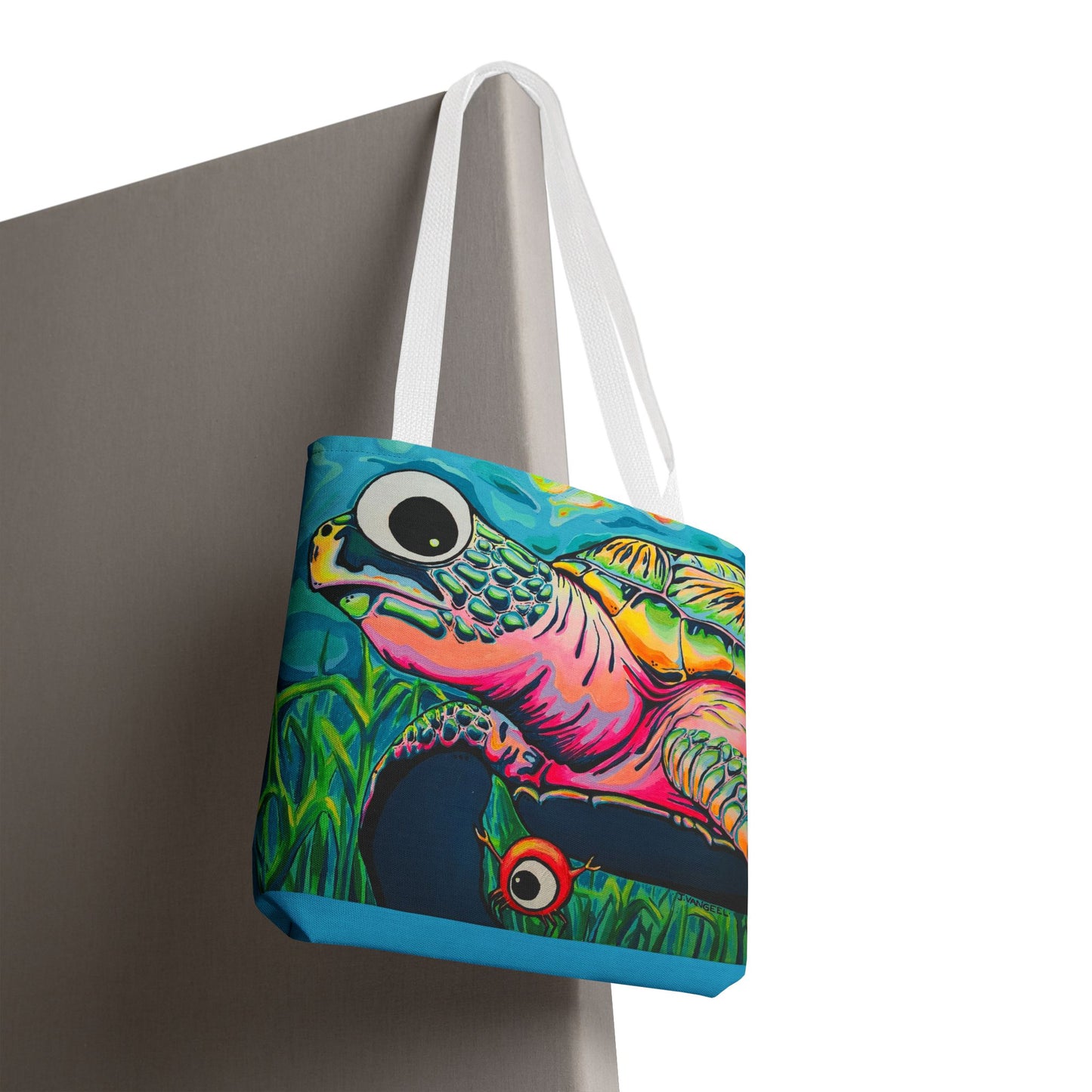 Cyclops Turtle Tote Bag, Original Artist Design, Reusable Shopping Tote,  Eco-Friendly