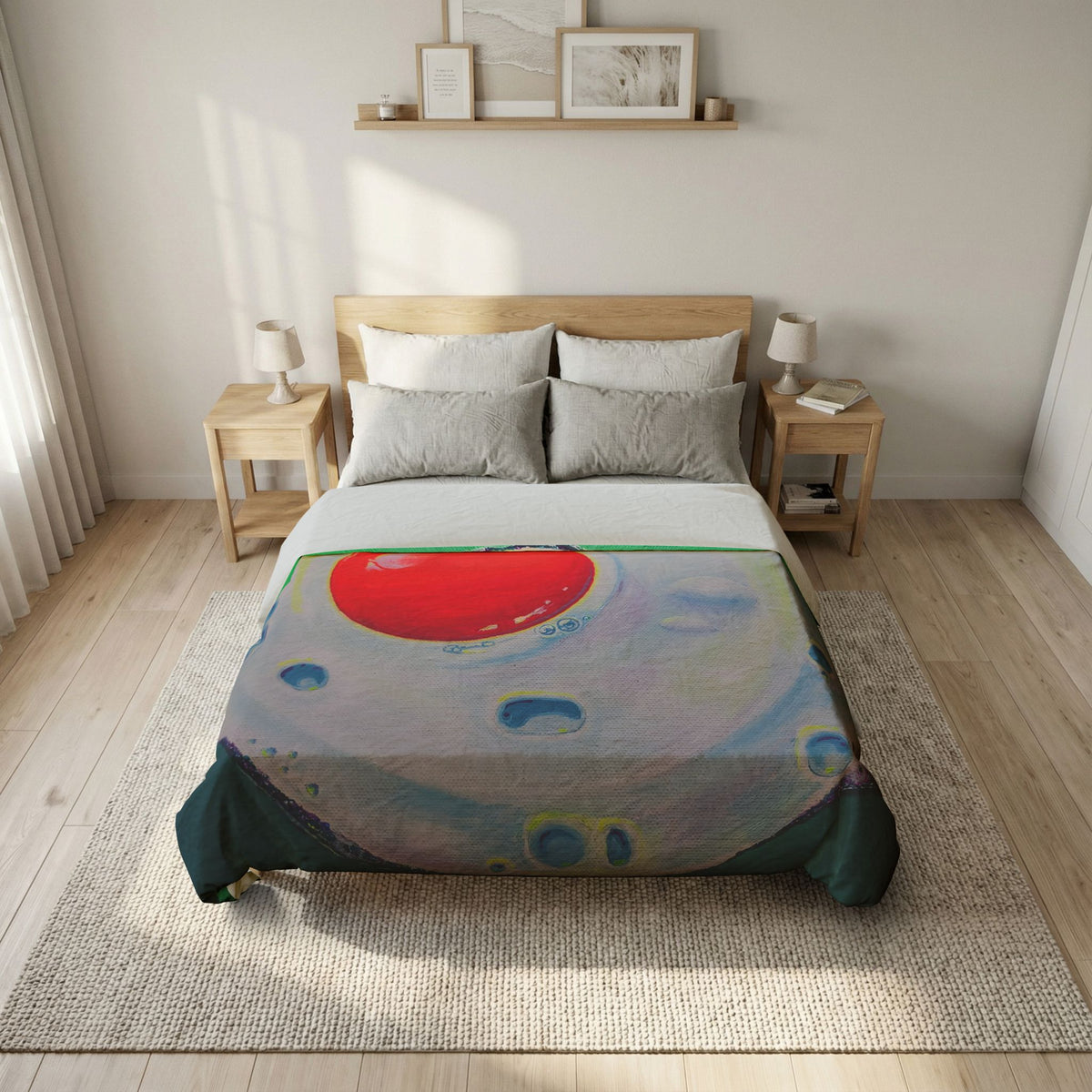 Neon Fried Egg Duvet Cover