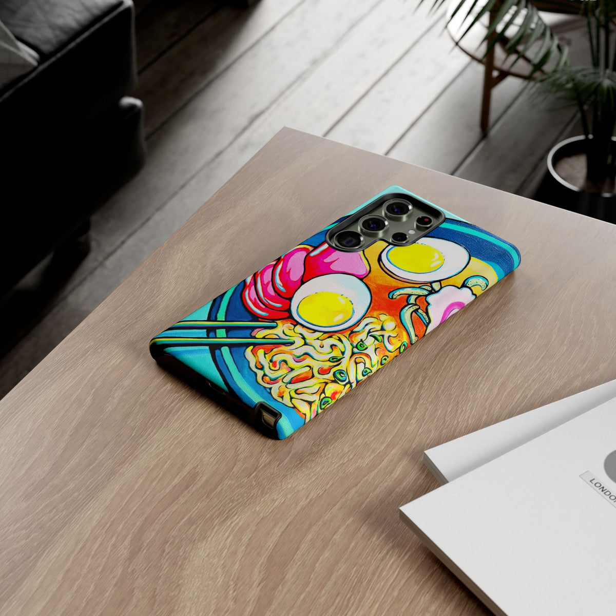 Coque de téléphone résistante Neon Ramen