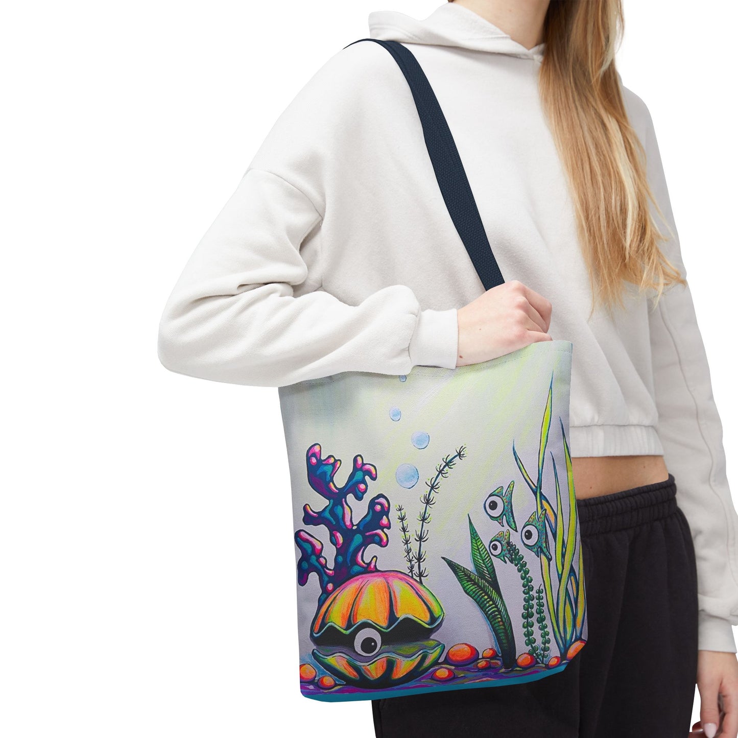 Premium Cyclops Clam Tote Bag, Original Artist Design, Reusable Shopping Tote,  Eco-Friendly
