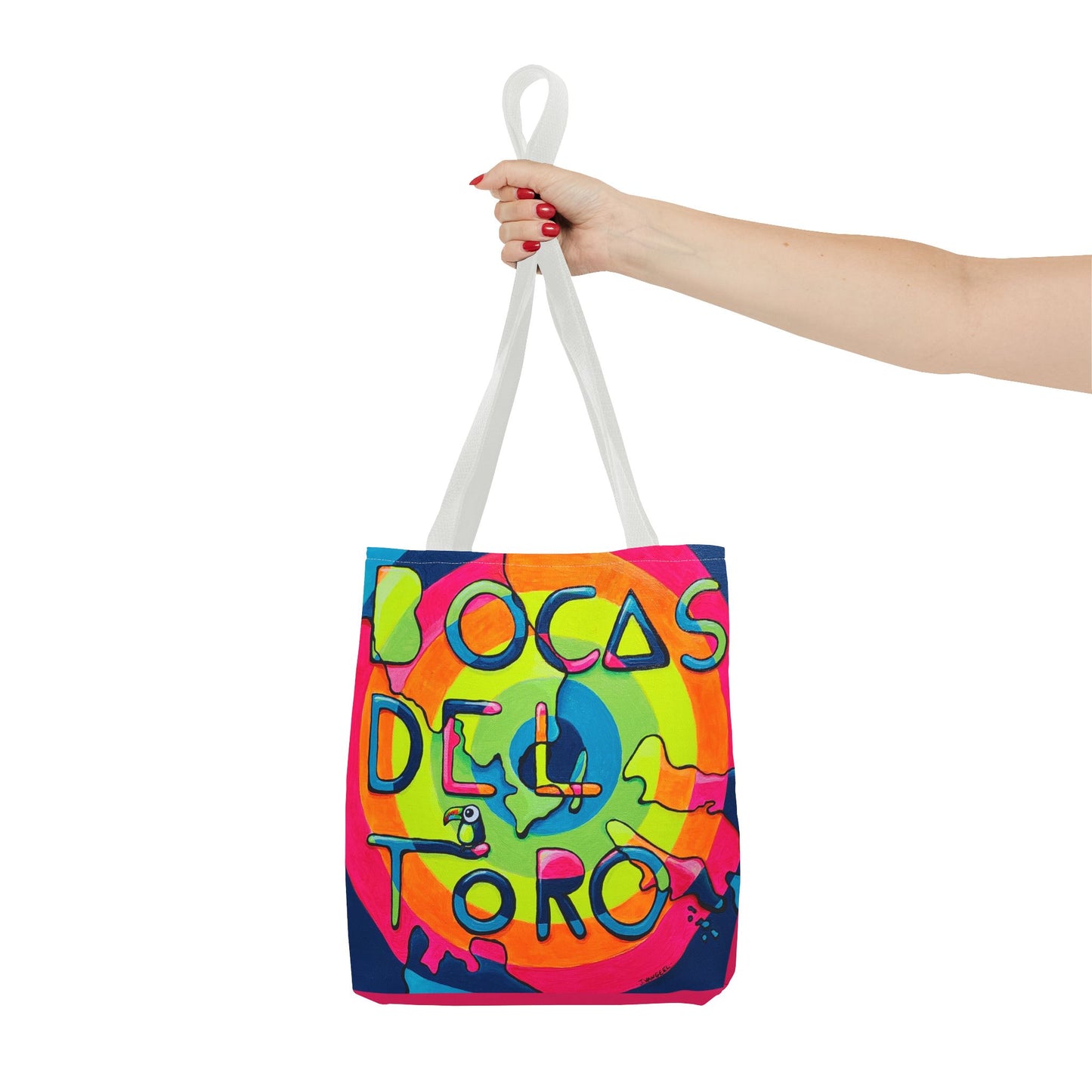 Premium Bocas Del Toro Islands Tote Bag, Original Artist Design, Reusable Shopping Tote,  Eco-Friendly