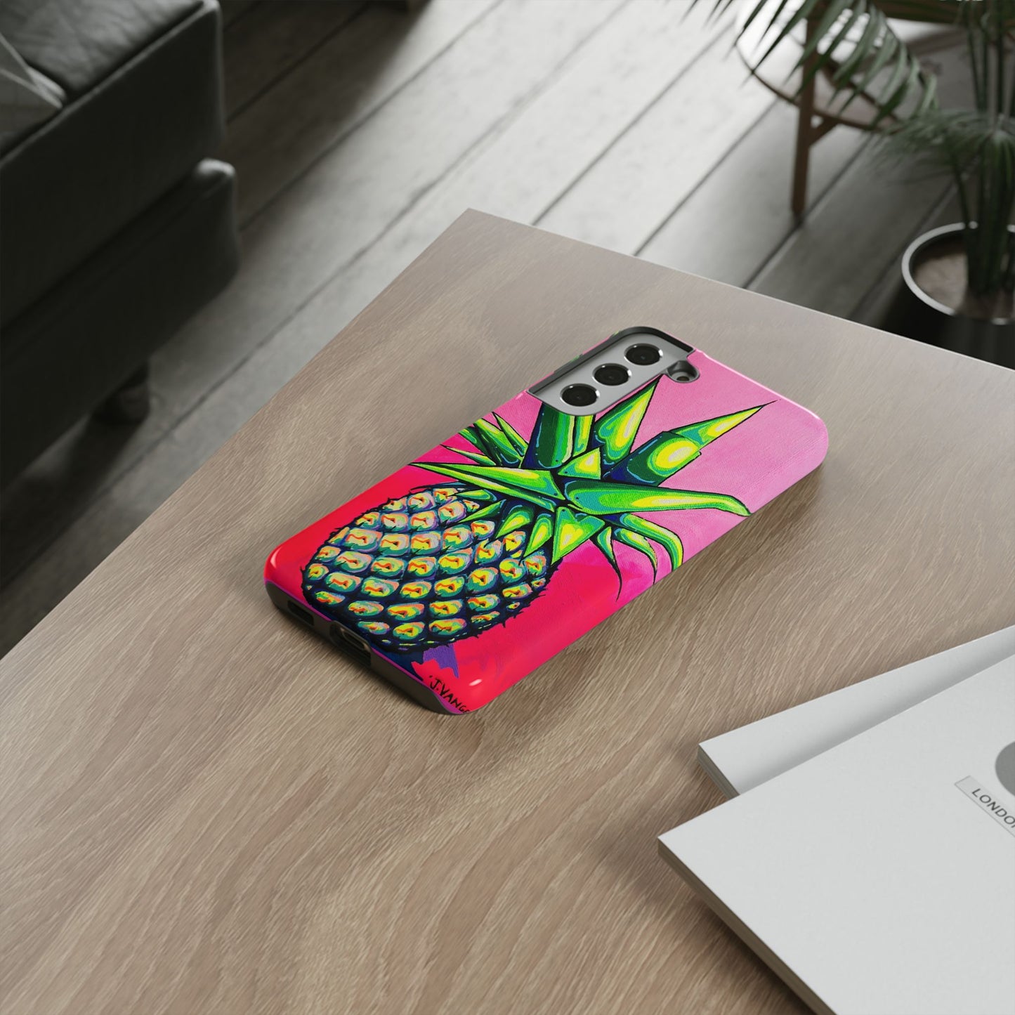 Neon Pineapple Tough Phone Case
