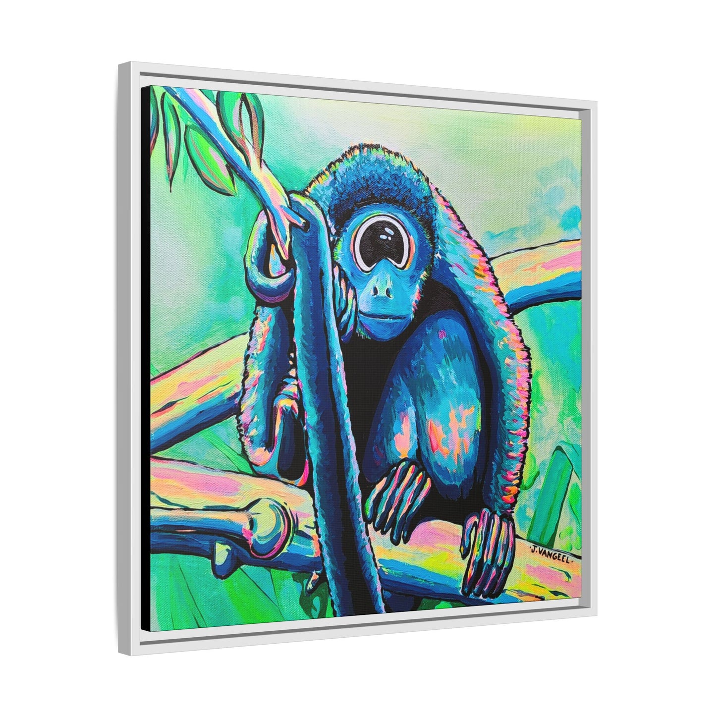 Framed Cyclops Monkey Canvas Print