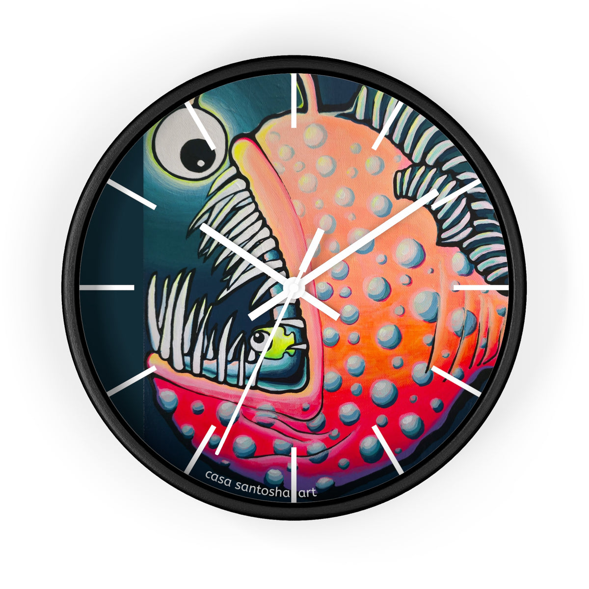 Cyclops Anglerfish Pop Art Wall Clock