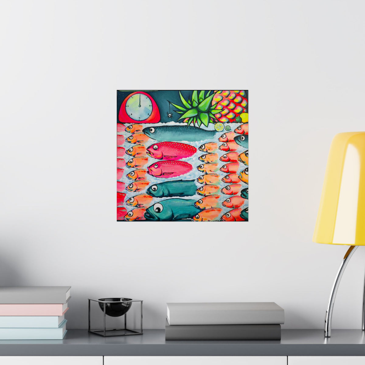 Neon Cabo Fish Market Giclée Art Poster