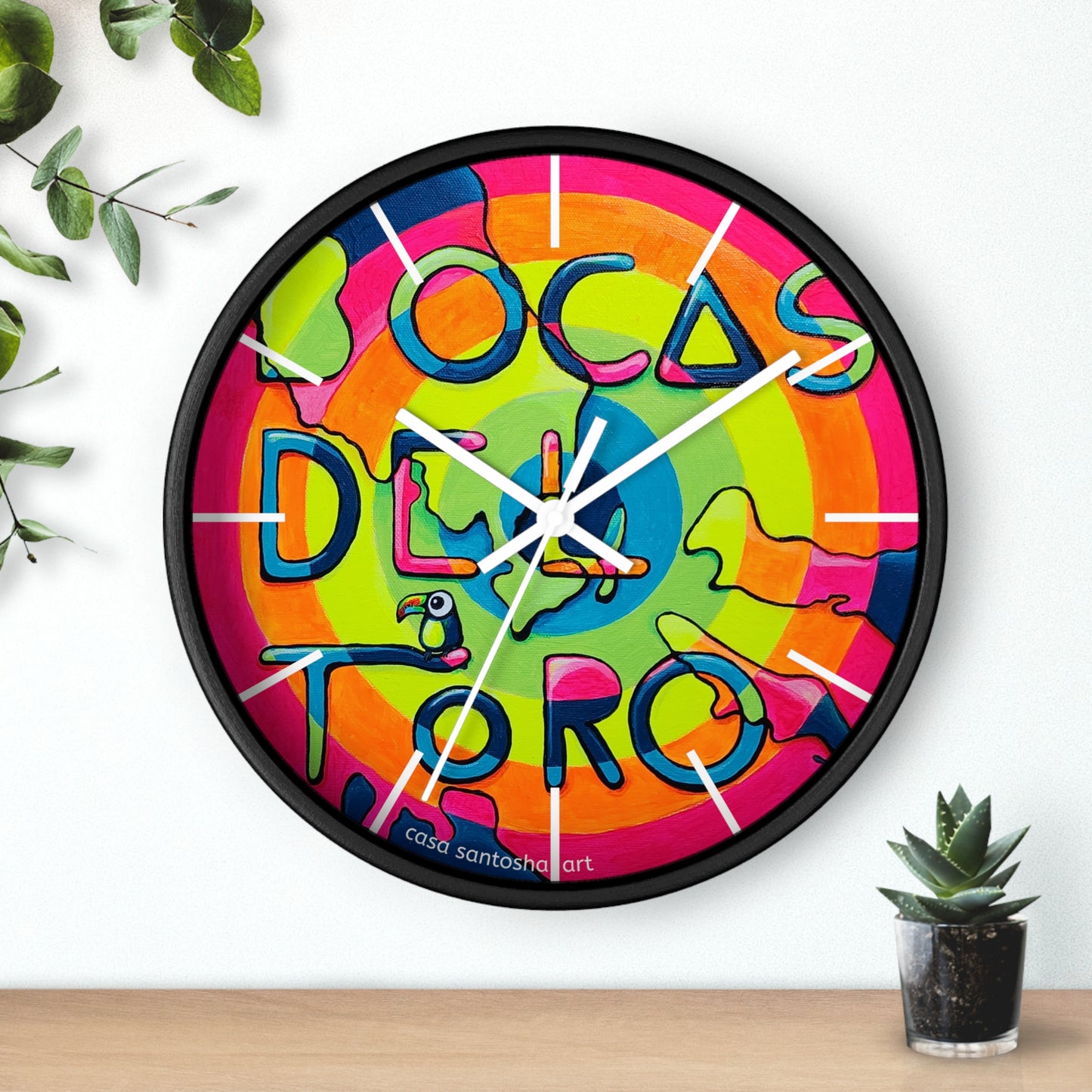 Bocas Del Toro Islands Pop Art Wall Clock