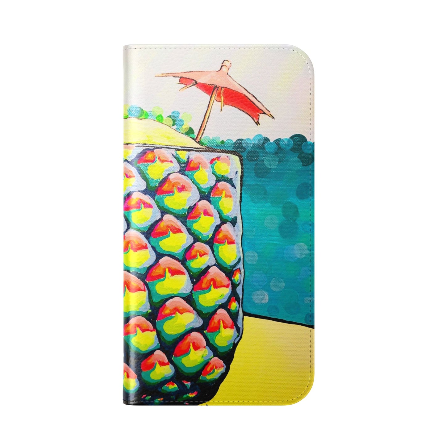 Neon Piña Colada Flip Phone Case – Wallet Cover with Card Slots