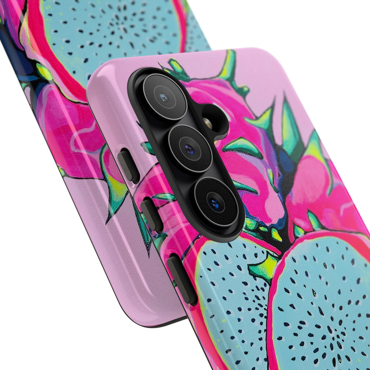 Coque de téléphone résistante Pitaya Rose Néon