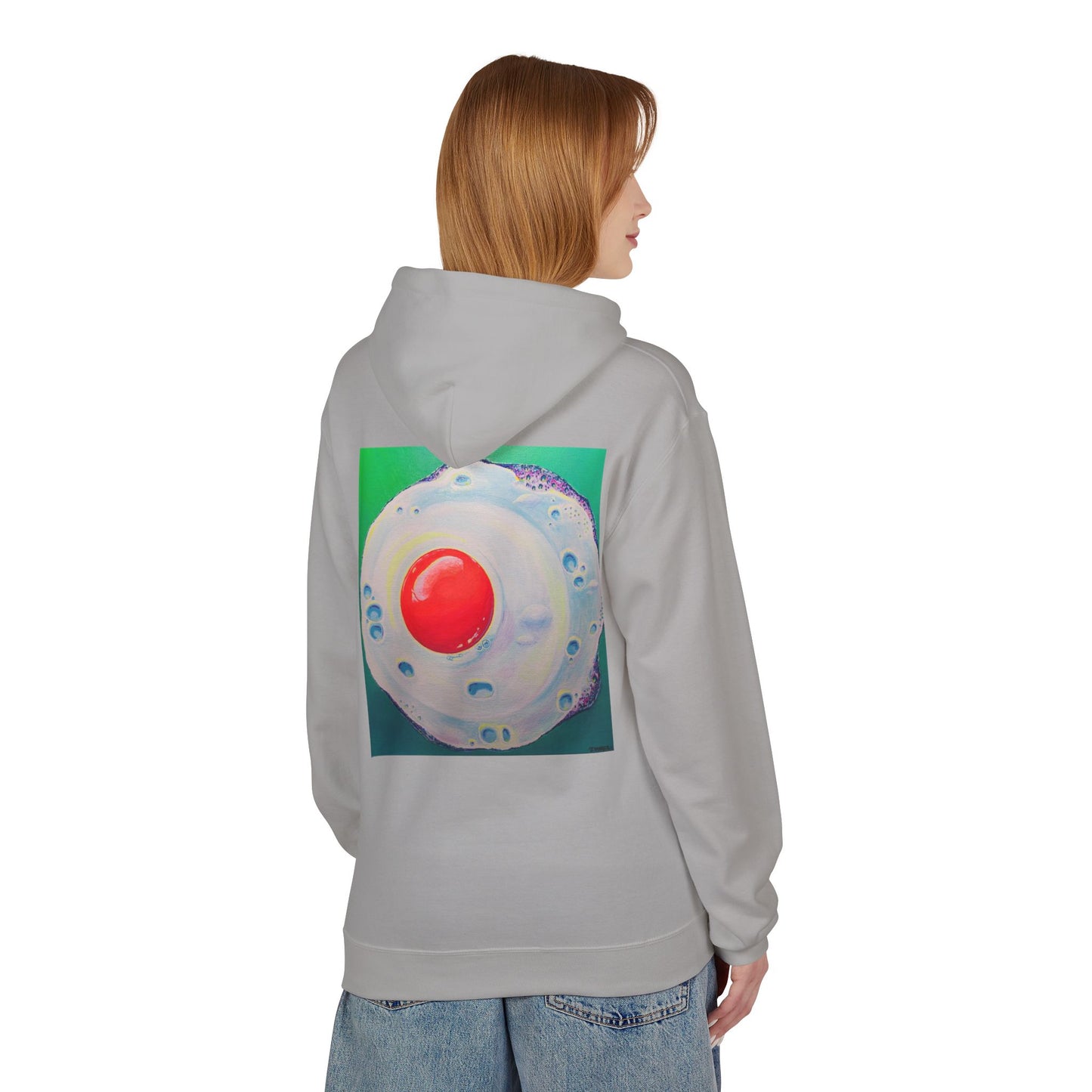 Unisex Neon Fried Egg Soft Hoodie