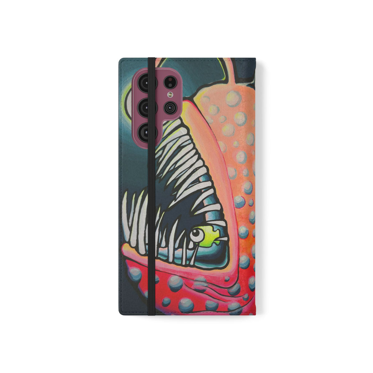 Cyclops Anglerfish Flip Phone Case – Wallet Cover with Card Slots