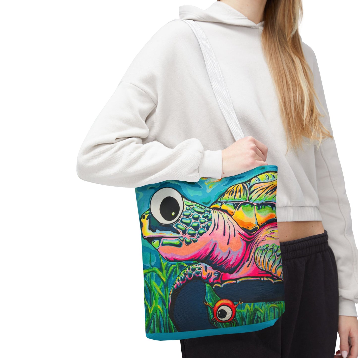 Premium Cyclops Turtle Tote Bag, Original Artist Design, Reusable Shopping Tote,  Eco-Friendly