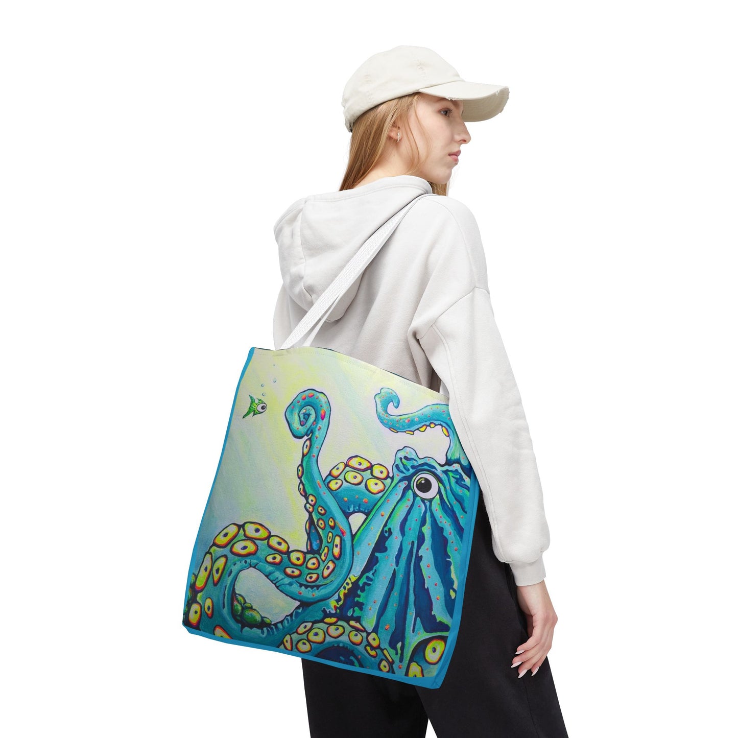 Premium Cyclops Octopus Tote Bag, Original Artist Design, Reusable Shopping Tote,  Eco-Friendly