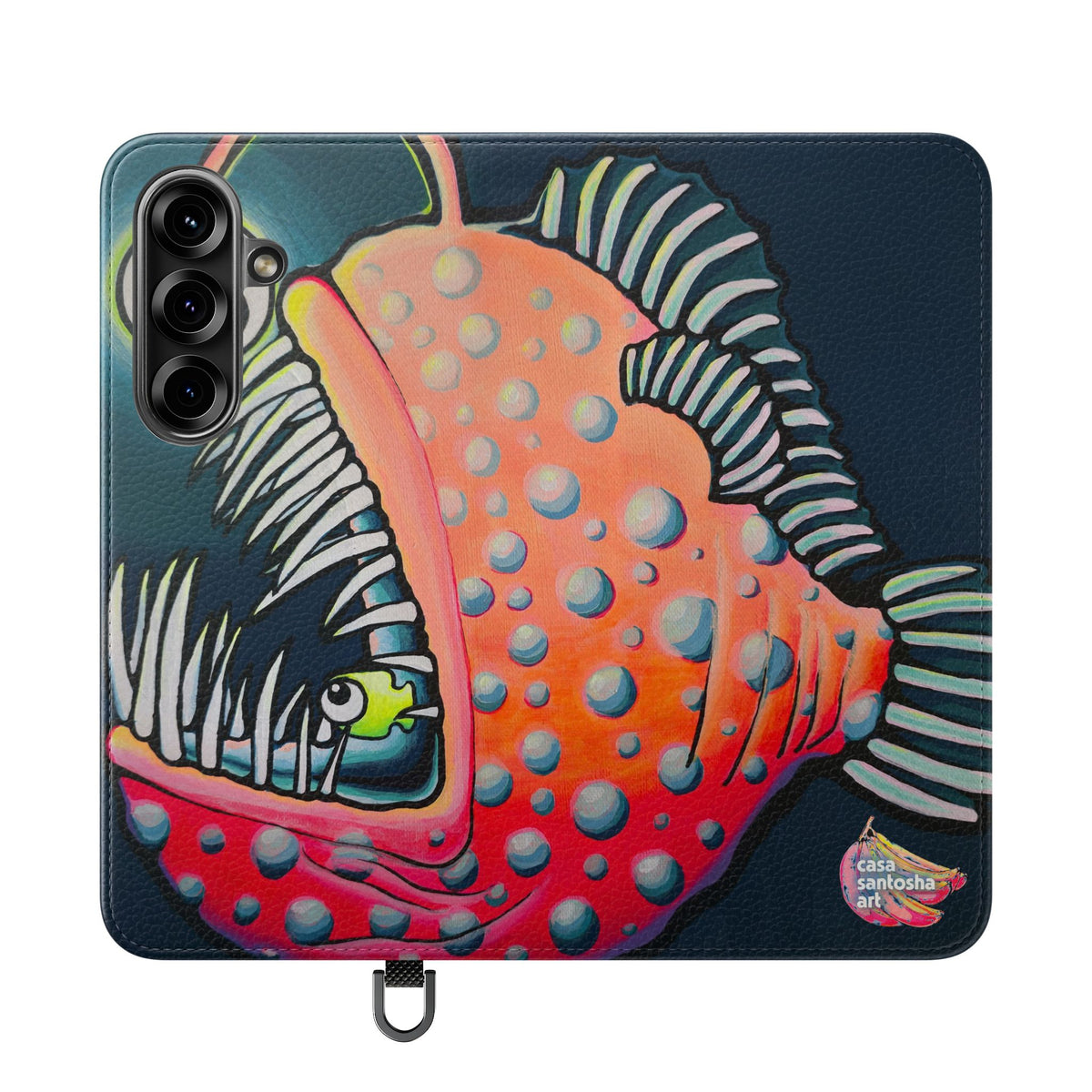 Cyclops Anglerfish Flip Phone Case – Wallet Cover with Card Slots