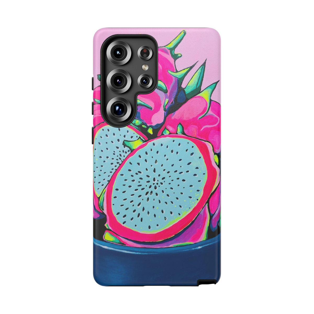 Coque de téléphone résistante Pitaya Rose Néon