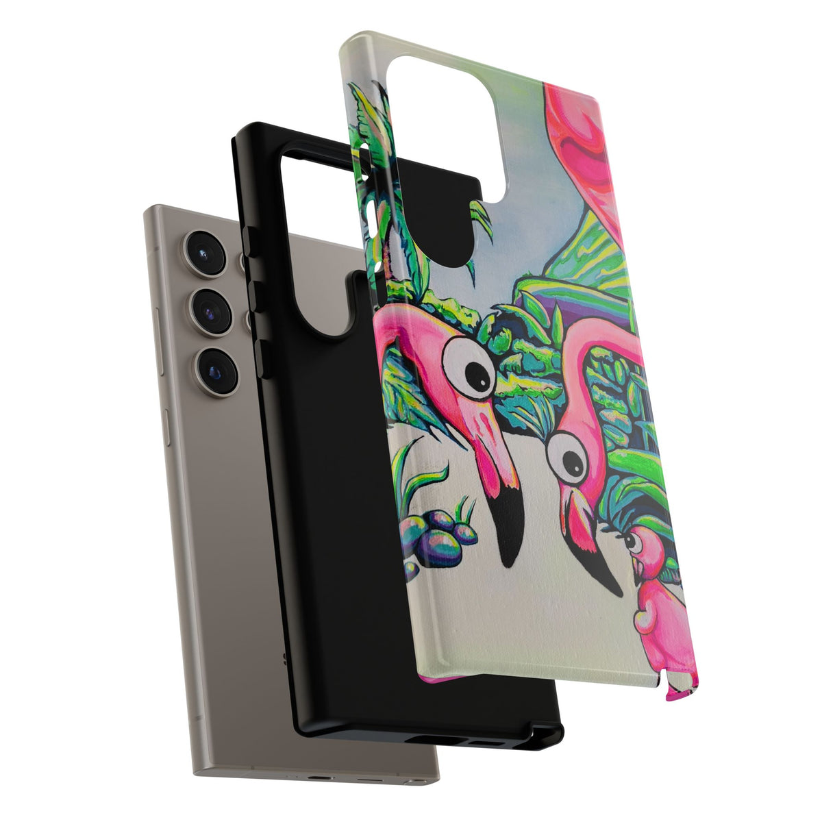 Cyclops Flamingo Family Tough Phone Case
