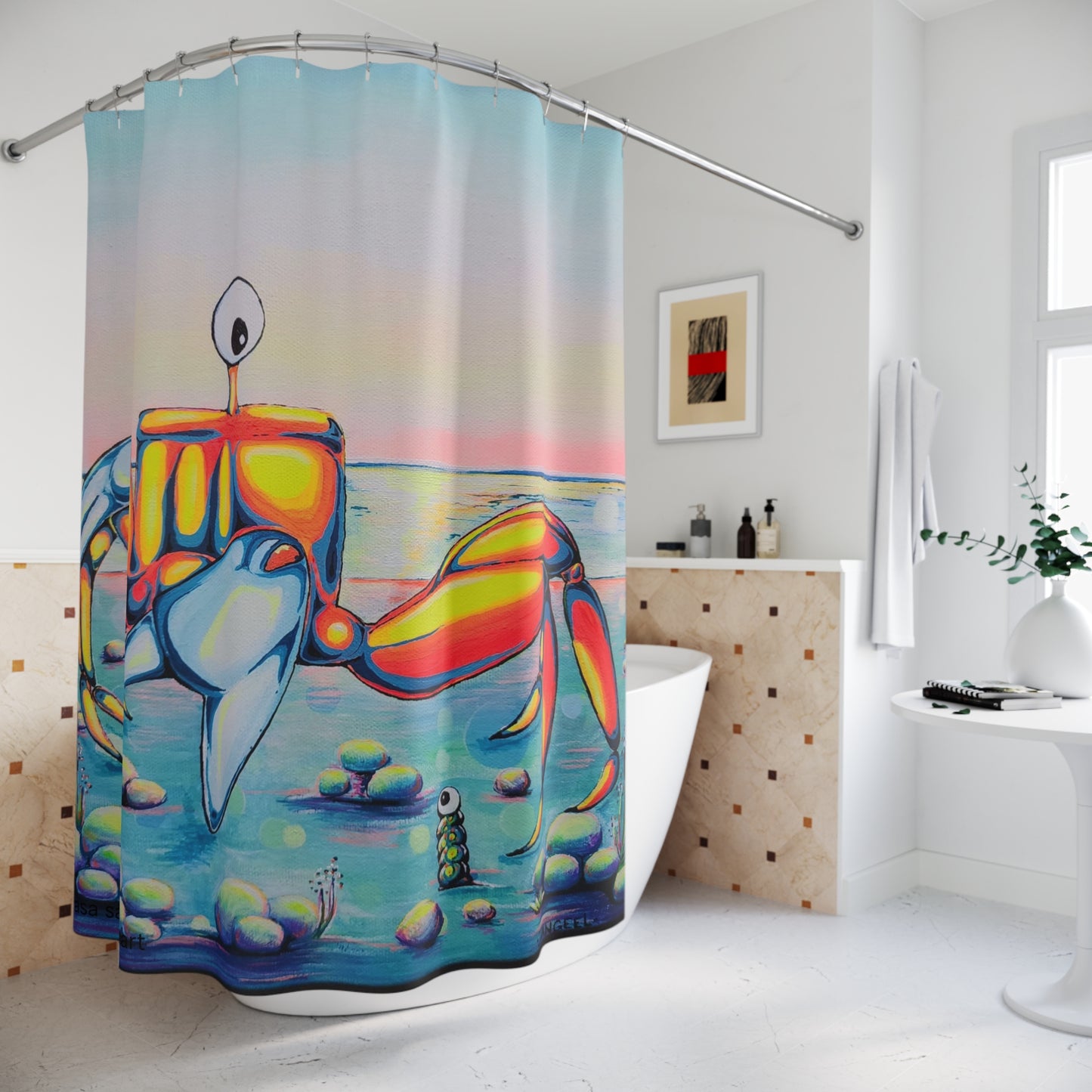 Cyclops Crab Pop Art Shower Curtain