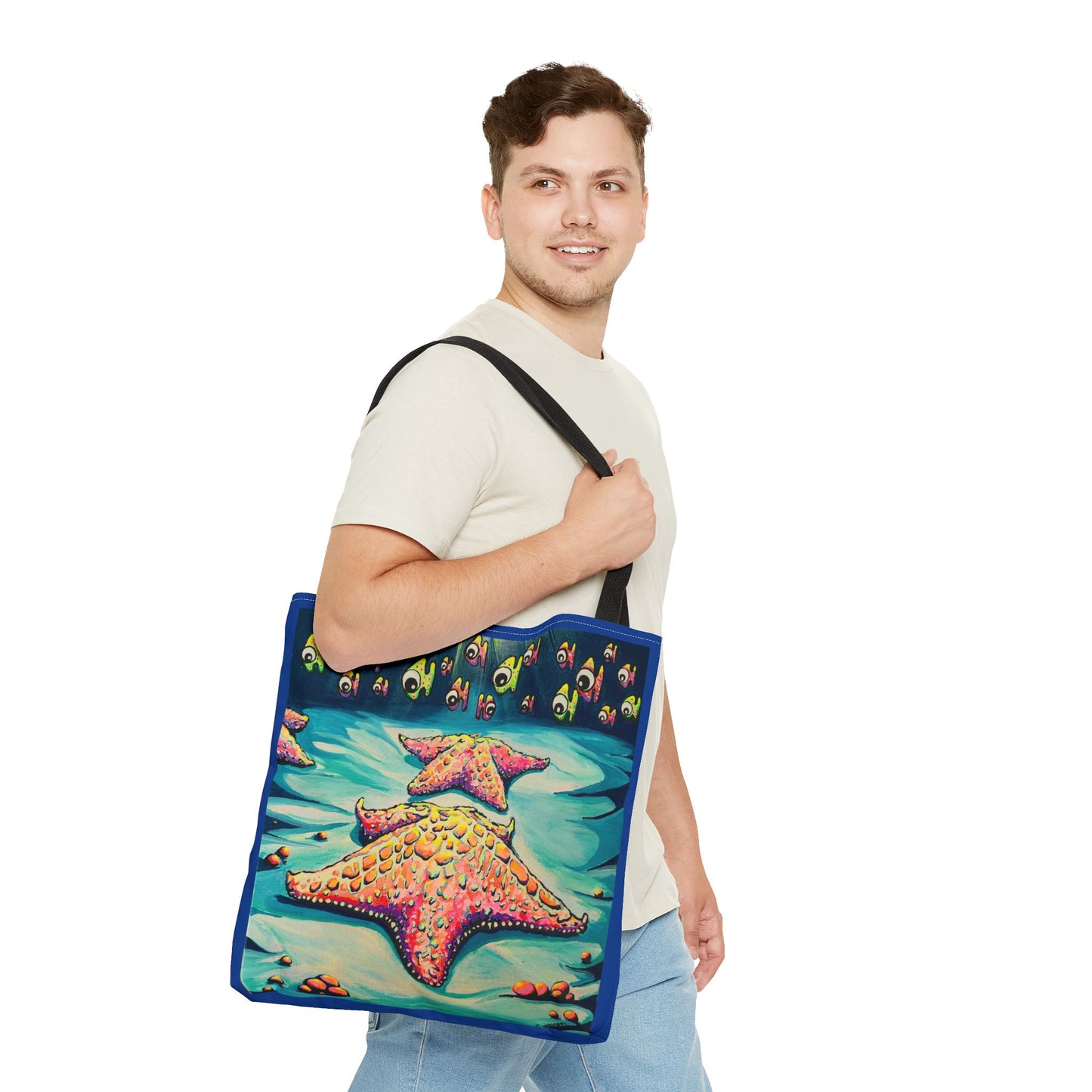 Premium Cyclops Starfish Tote Bag, Original Artist Design, Reusable Shopping Tote, Eco-Friendly